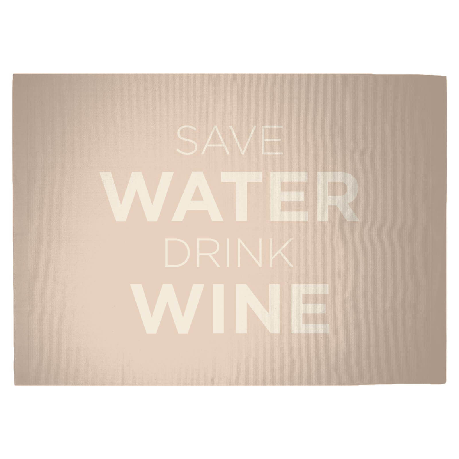 Save Water Drink Wine Woven Rug - Large