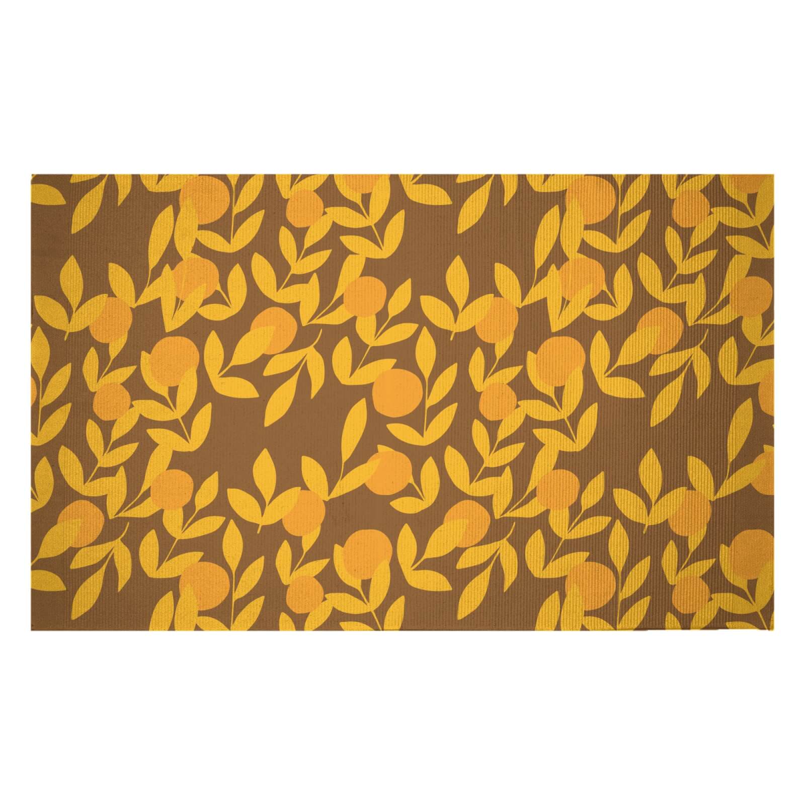 Retro Orange Tree Woven Rug - Small