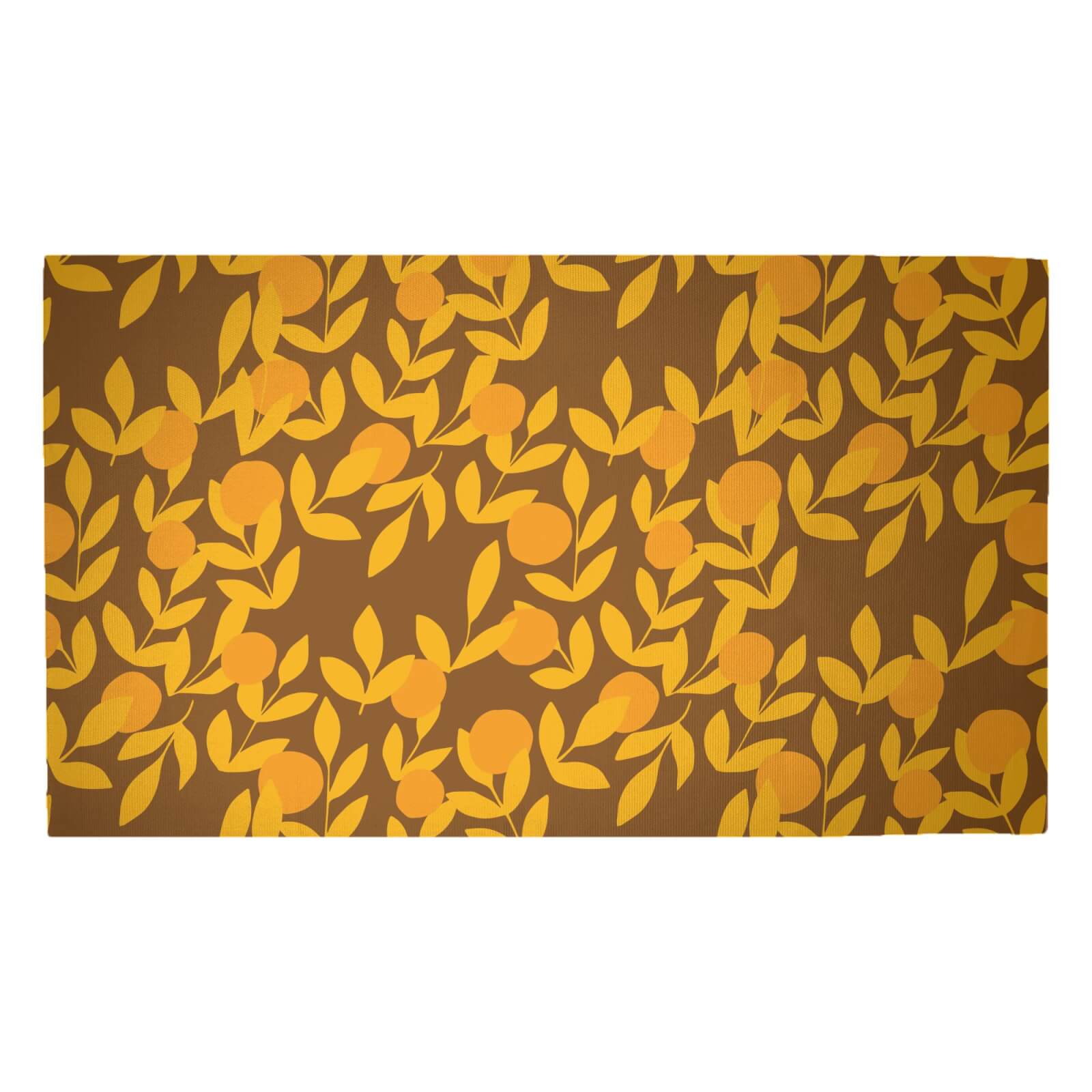 Retro Orange Tree Woven Rug - Medium