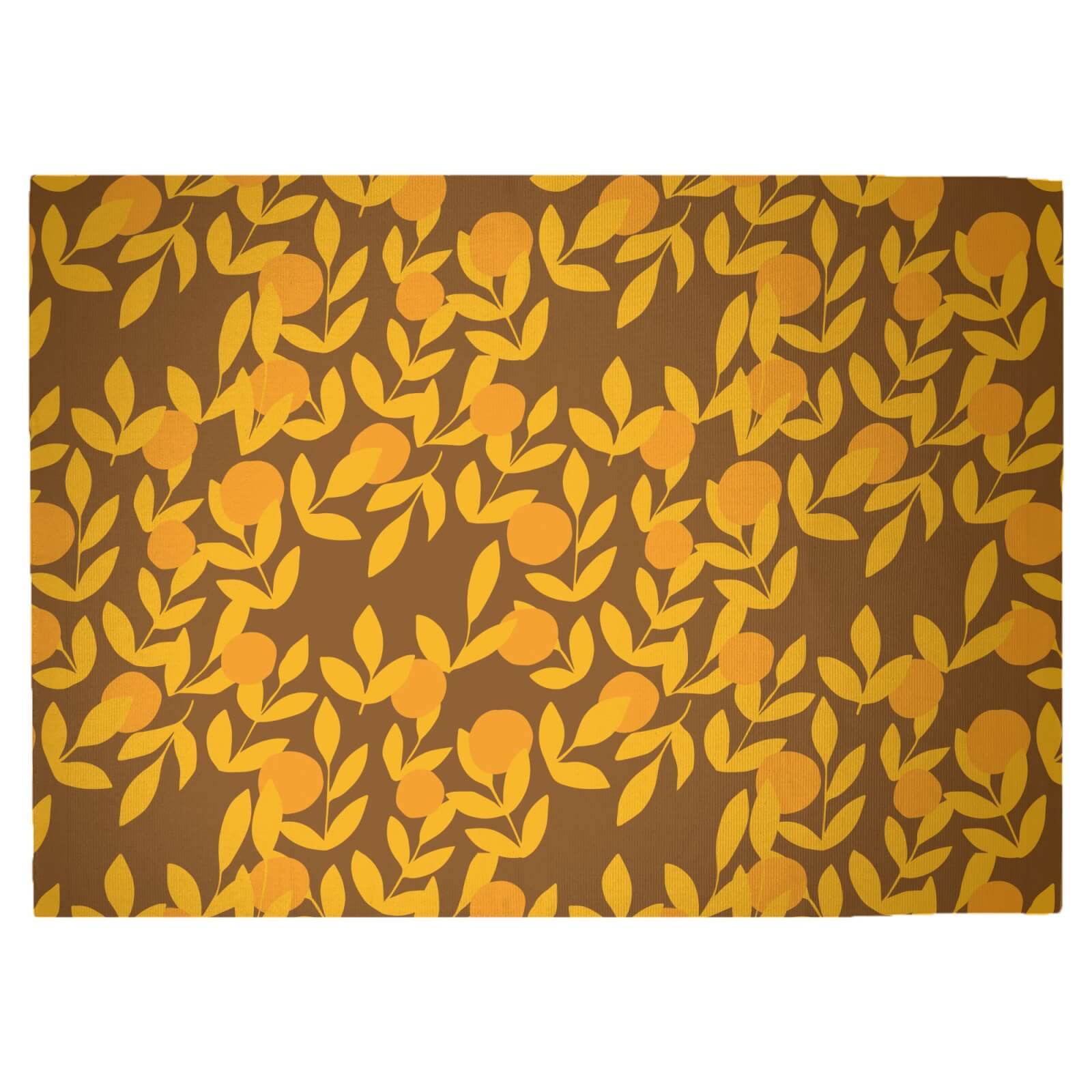 Retro Orange Tree Woven Rug - Large