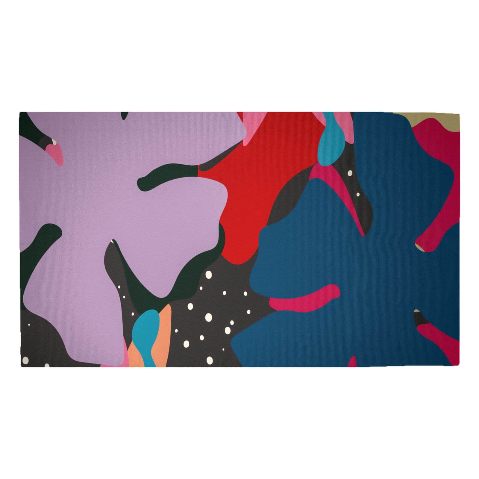 Abstract Retro Botanicals Woven Rug - Medium