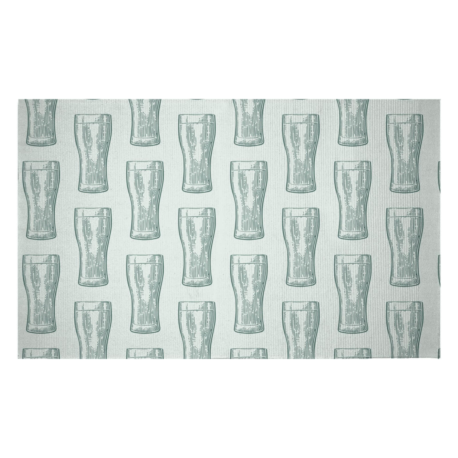 Beer Glass Pattern Woven Rug - Small
