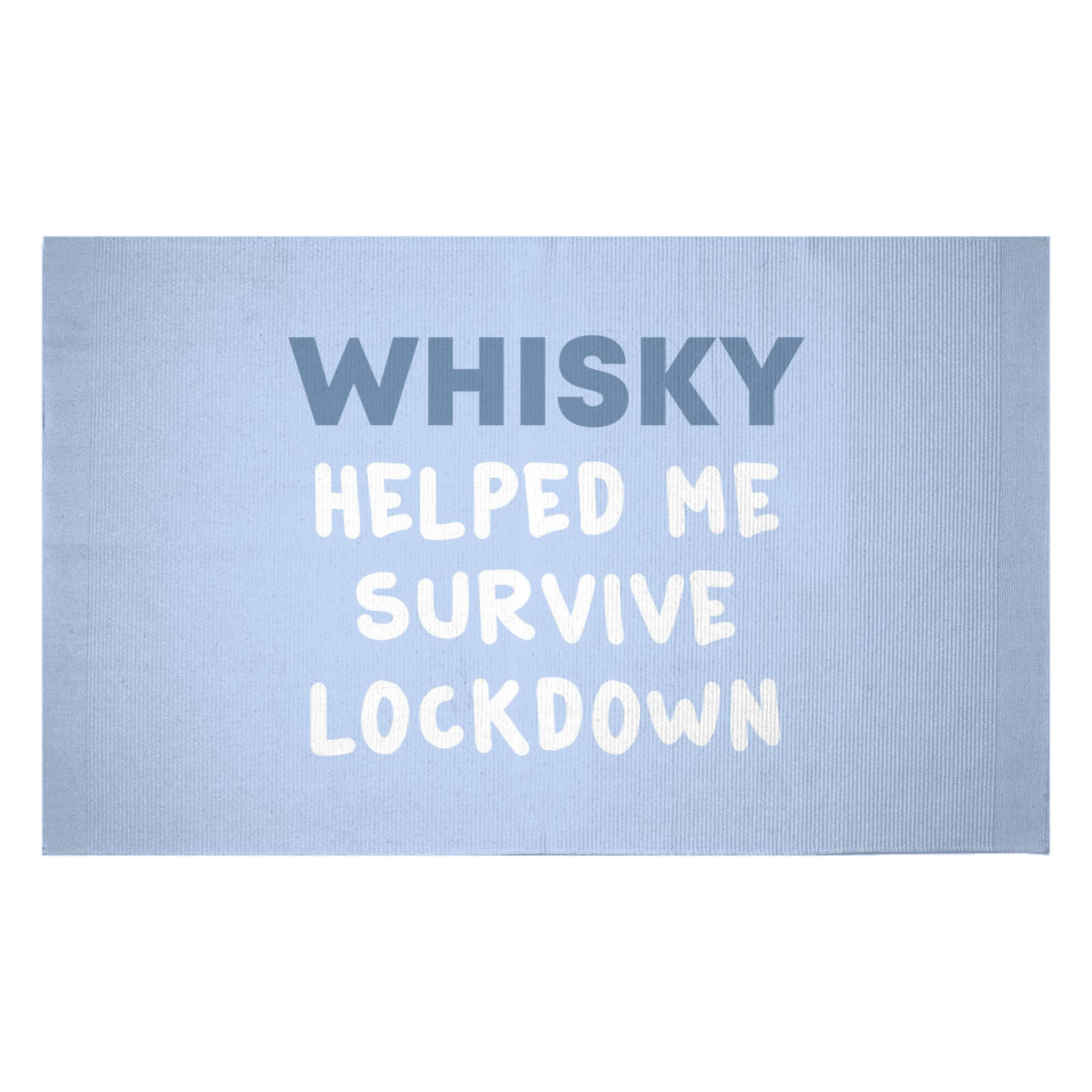 Whisky Helped Me Survive Lockdown Woven Rug - Small