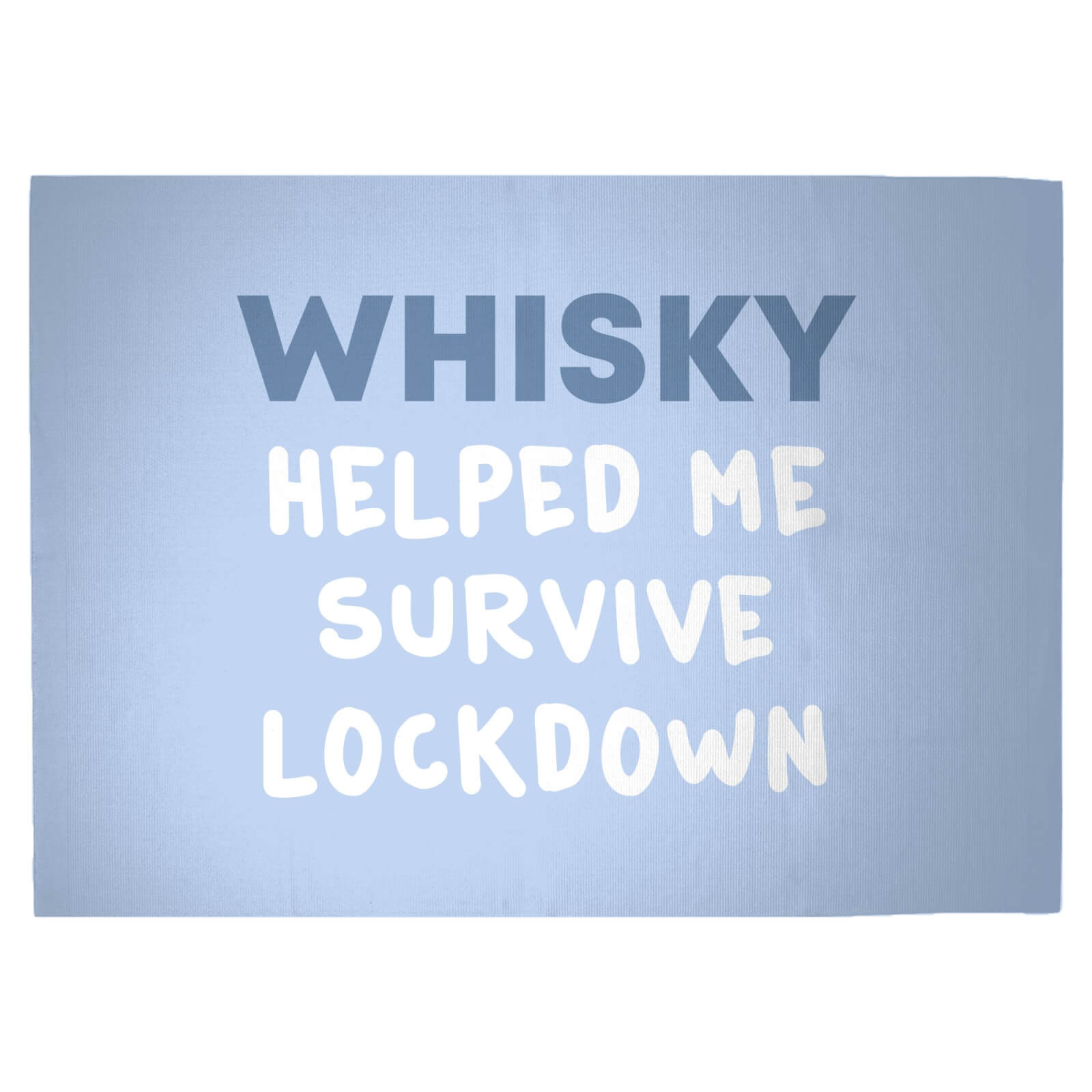 Whisky Helped Me Survive Lockdown Woven Rug - Large