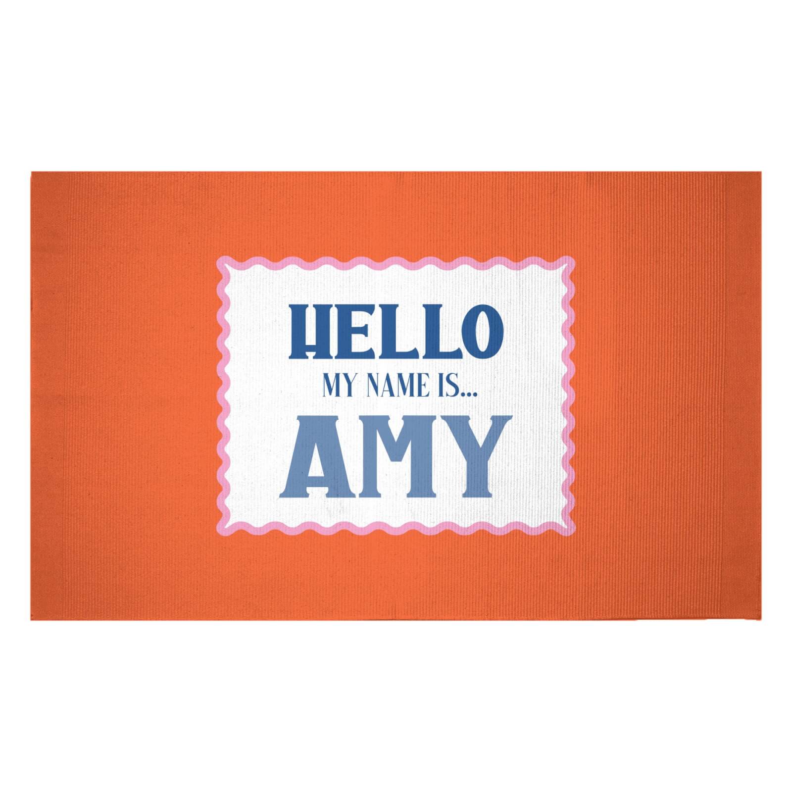 Hello, My Name Is Amy Woven Rug - Small