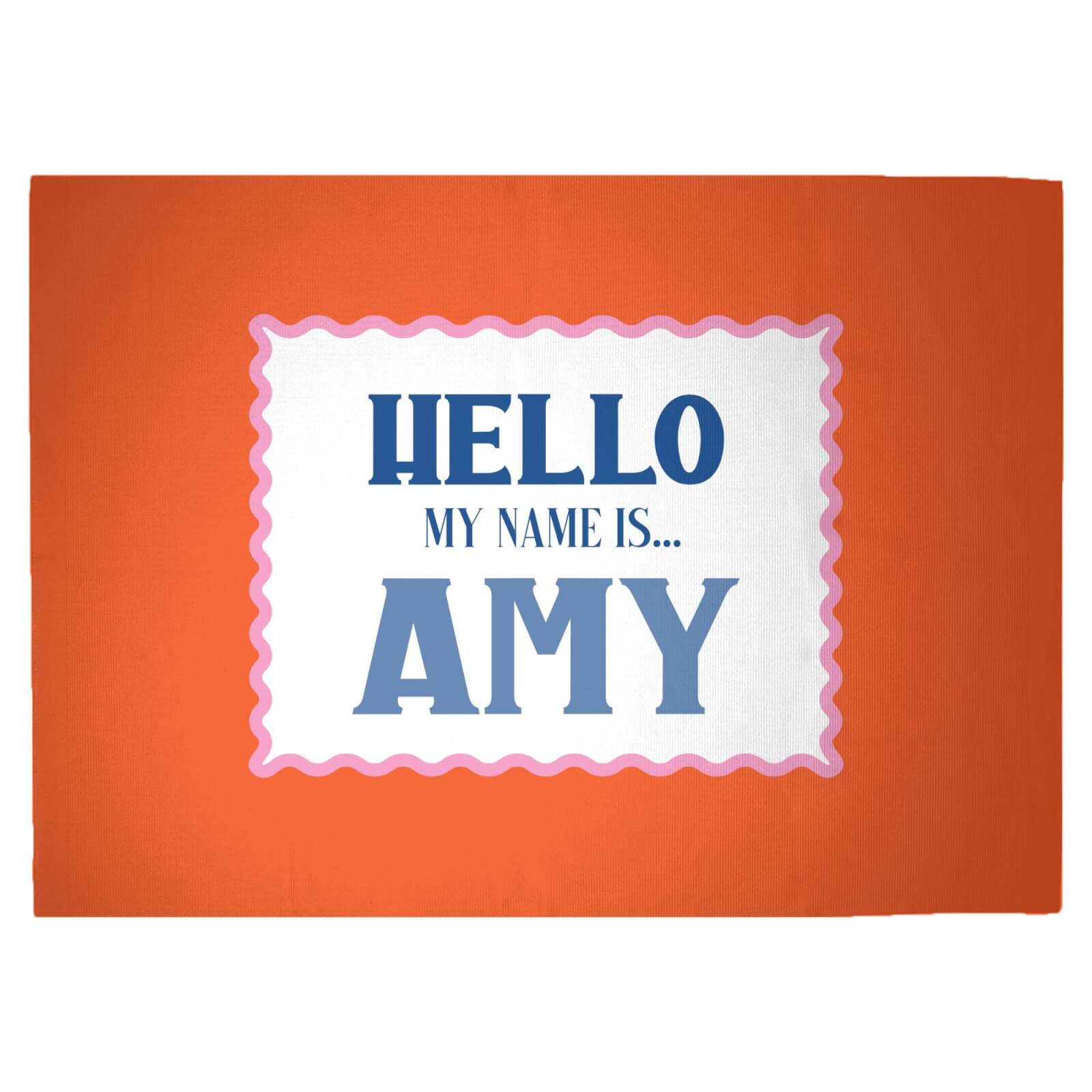 Hello, My Name Is Amy Woven Rug - Large