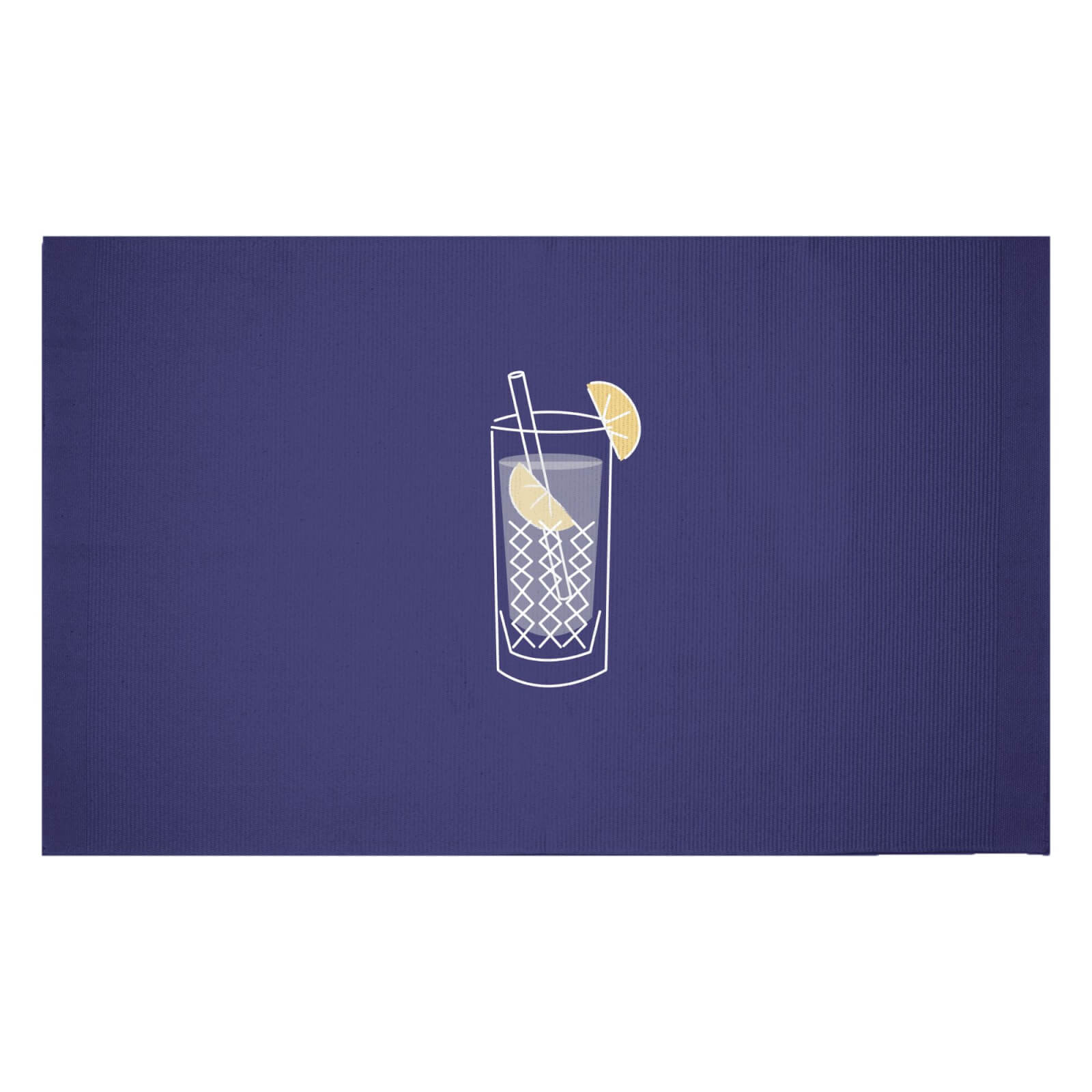 Gin Glass Blue Woven Rug - Small