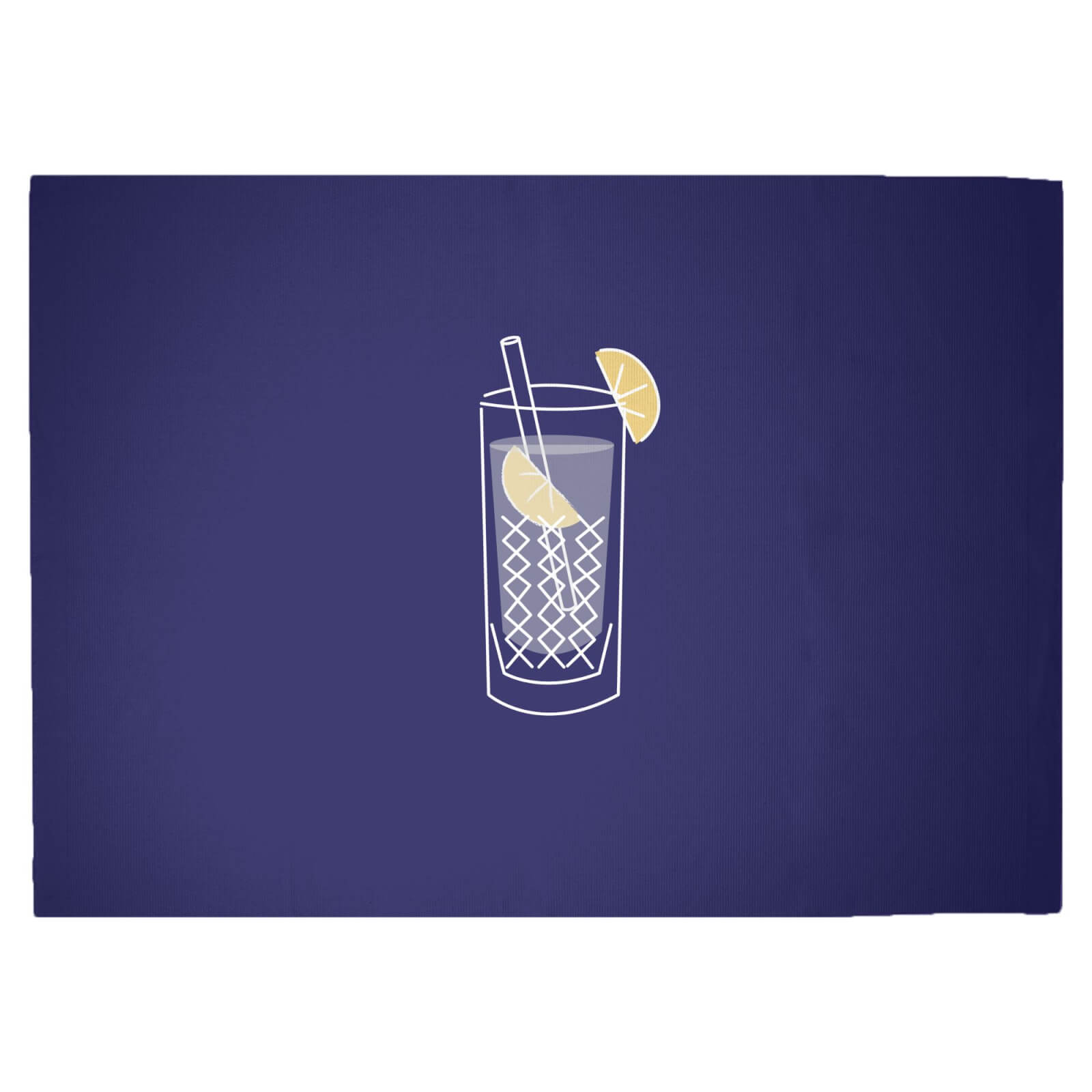 Gin Glass Blue Woven Rug - Large