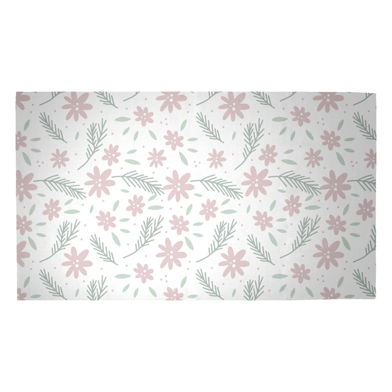 Neutral Floral Woven Rug - Medium