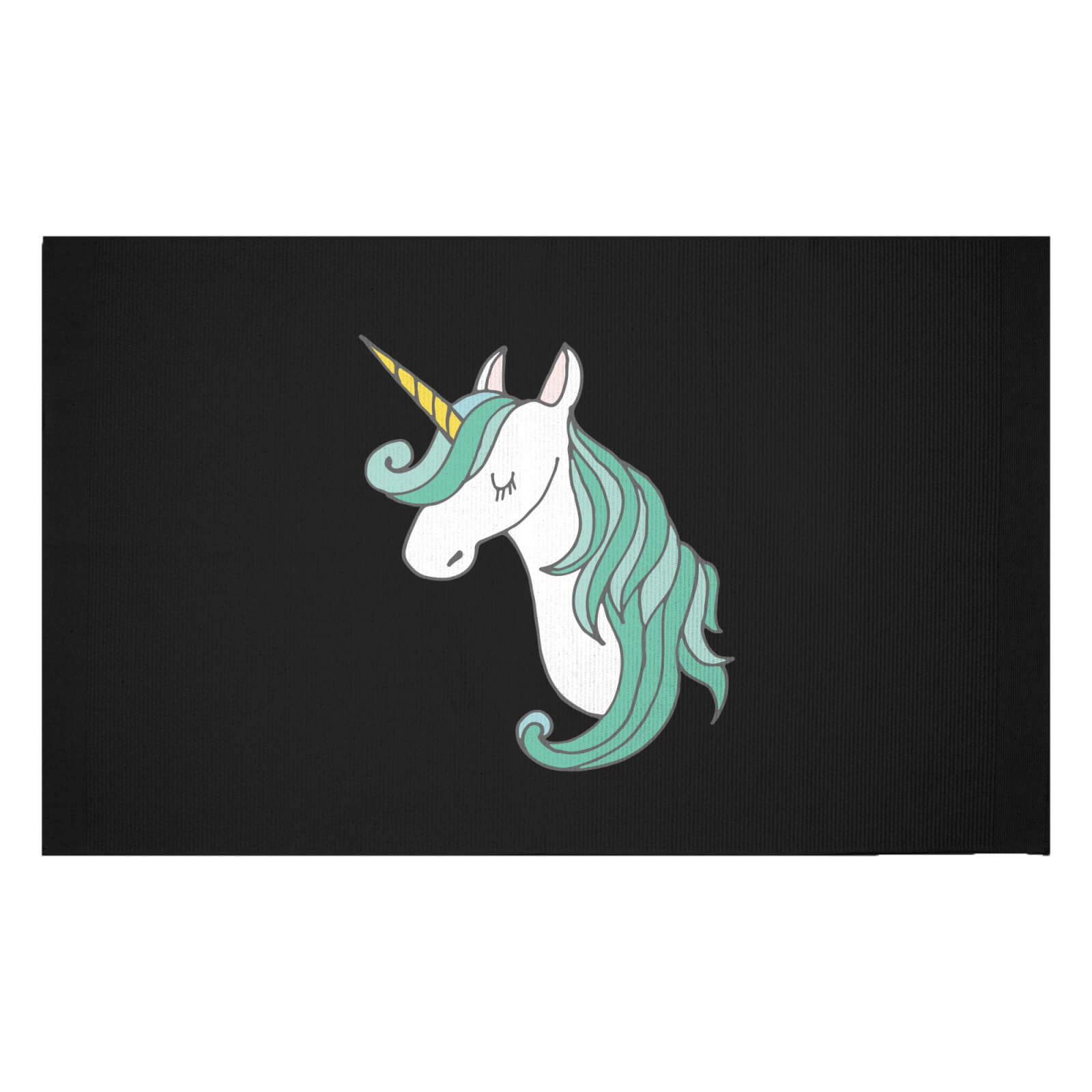 Unicorn Head Woven Rug - Small