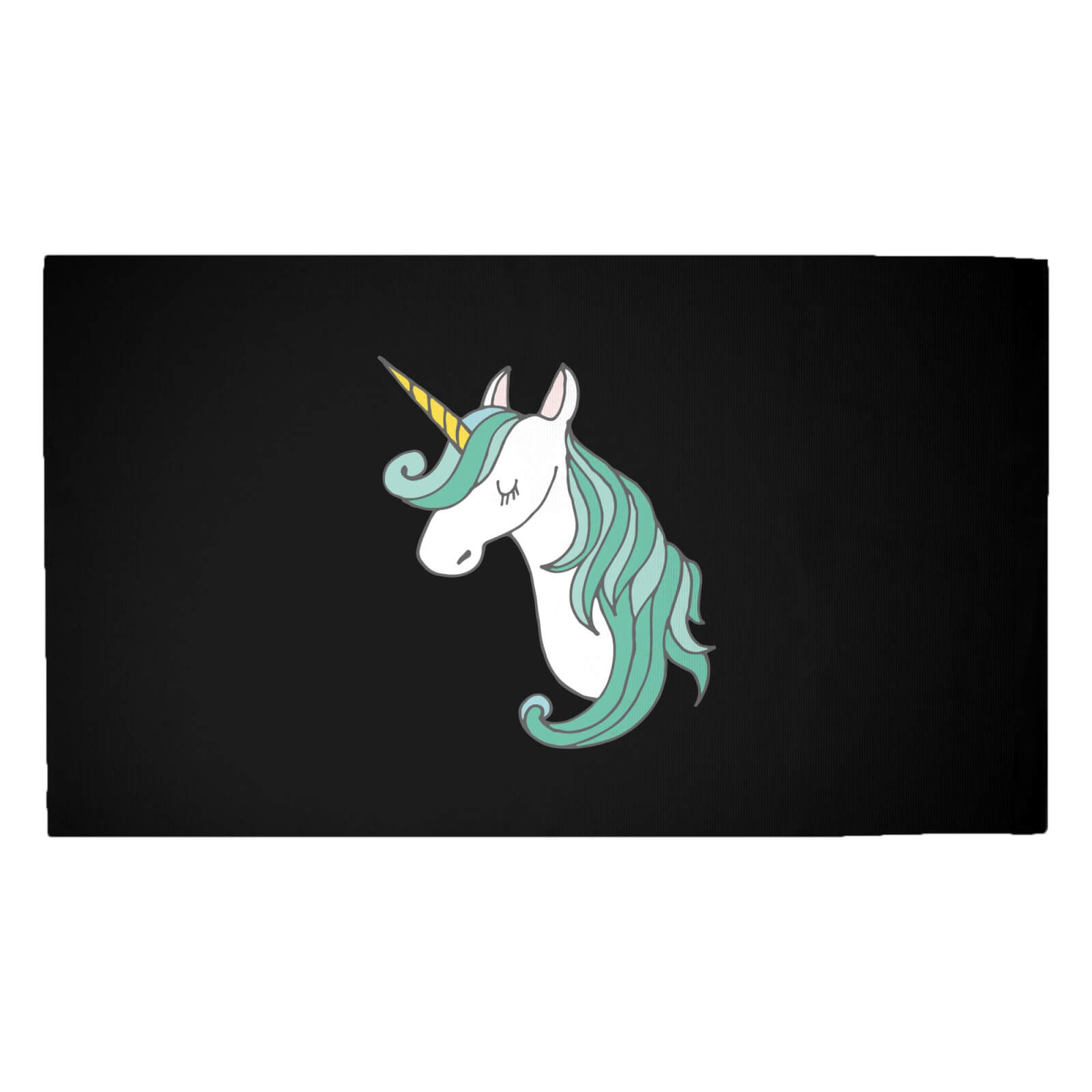 Unicorn Head Woven Rug - Medium