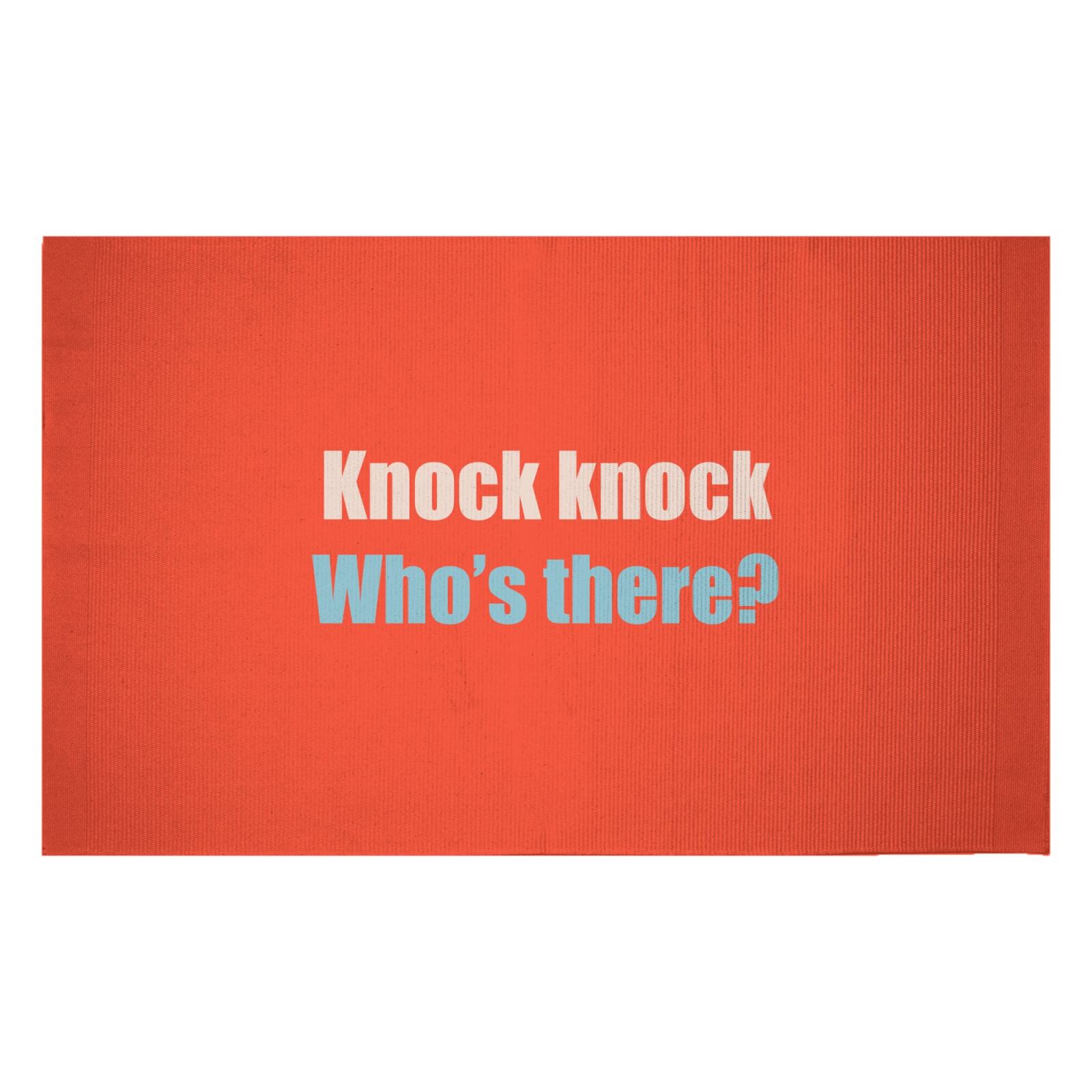 Knock Knock Who's There? Woven Rug - Small