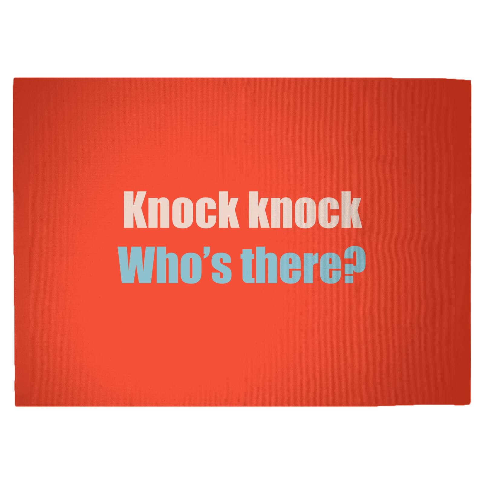 Knock Knock Who's There? Woven Rug - Large