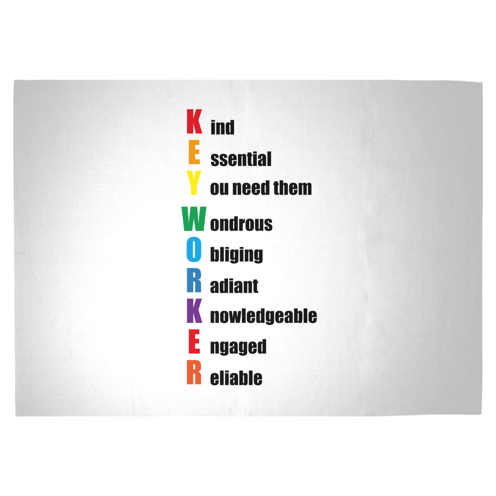 Key Worker Defined Woven Rug - Large