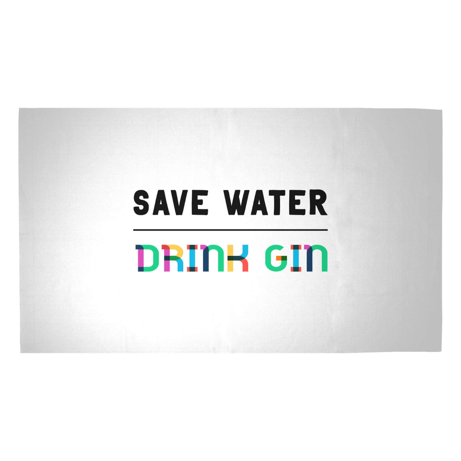 Save Water, Drink Gin Woven Rug - Medium
