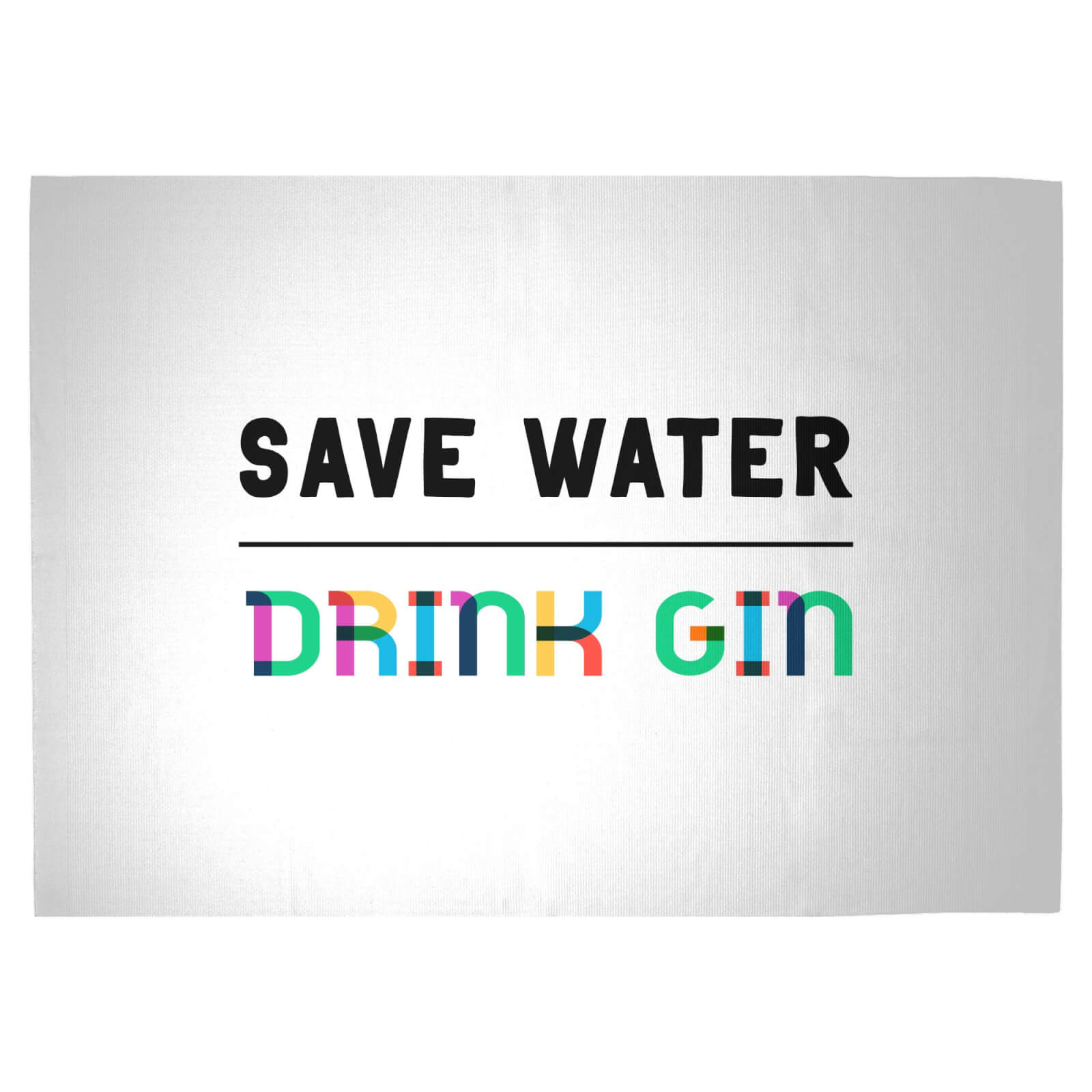 Save Water, Drink Gin Woven Rug - Large