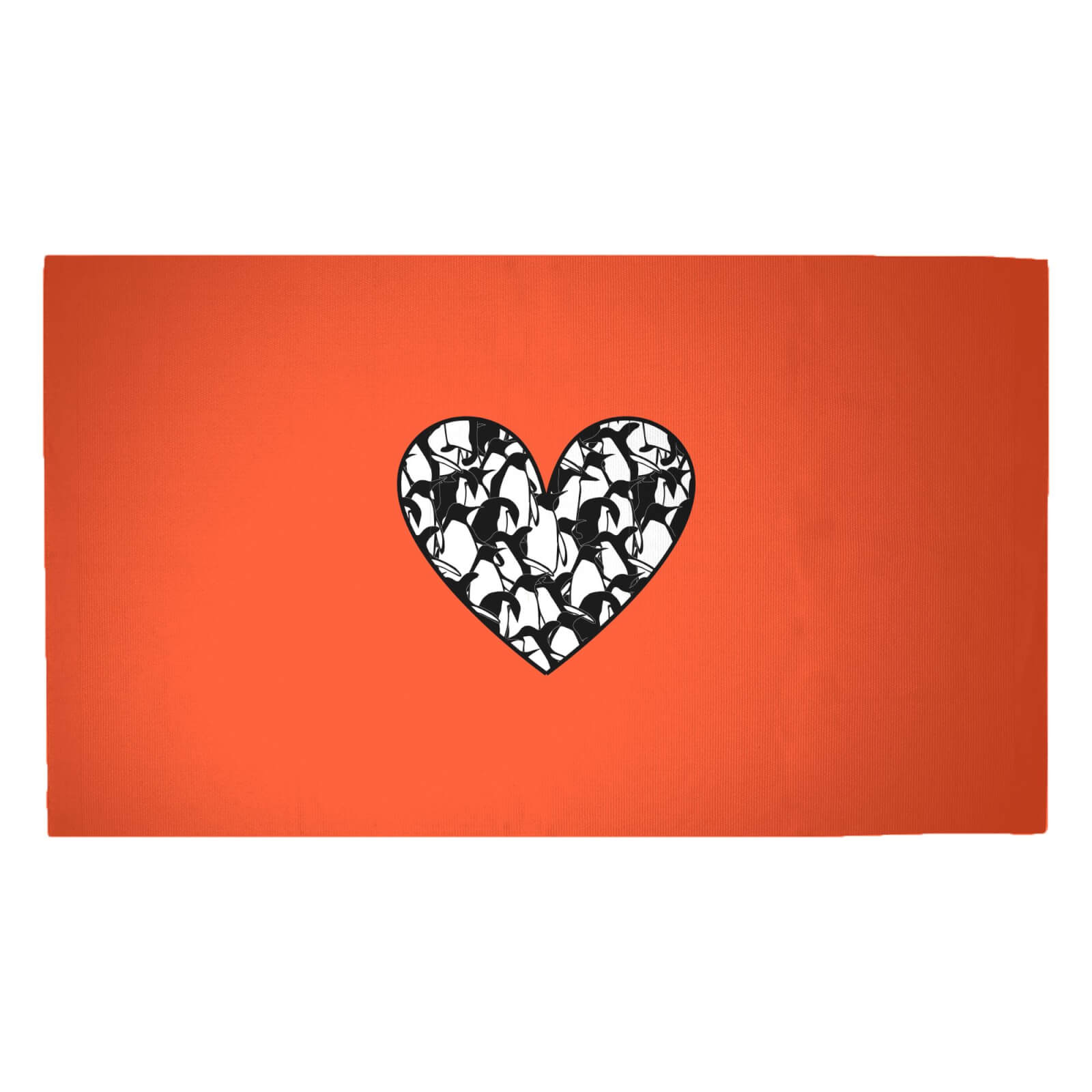 Love Busy Penguins Woven Rug - Medium