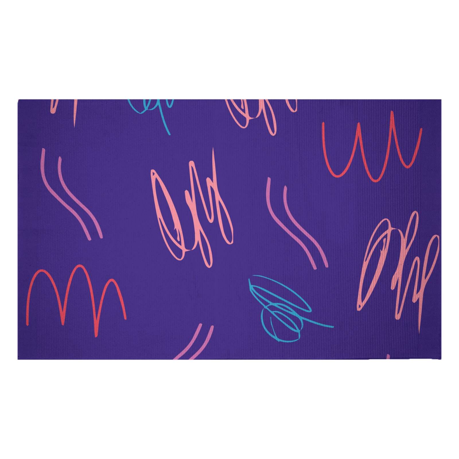 Scribble Art Woven Rug - Small