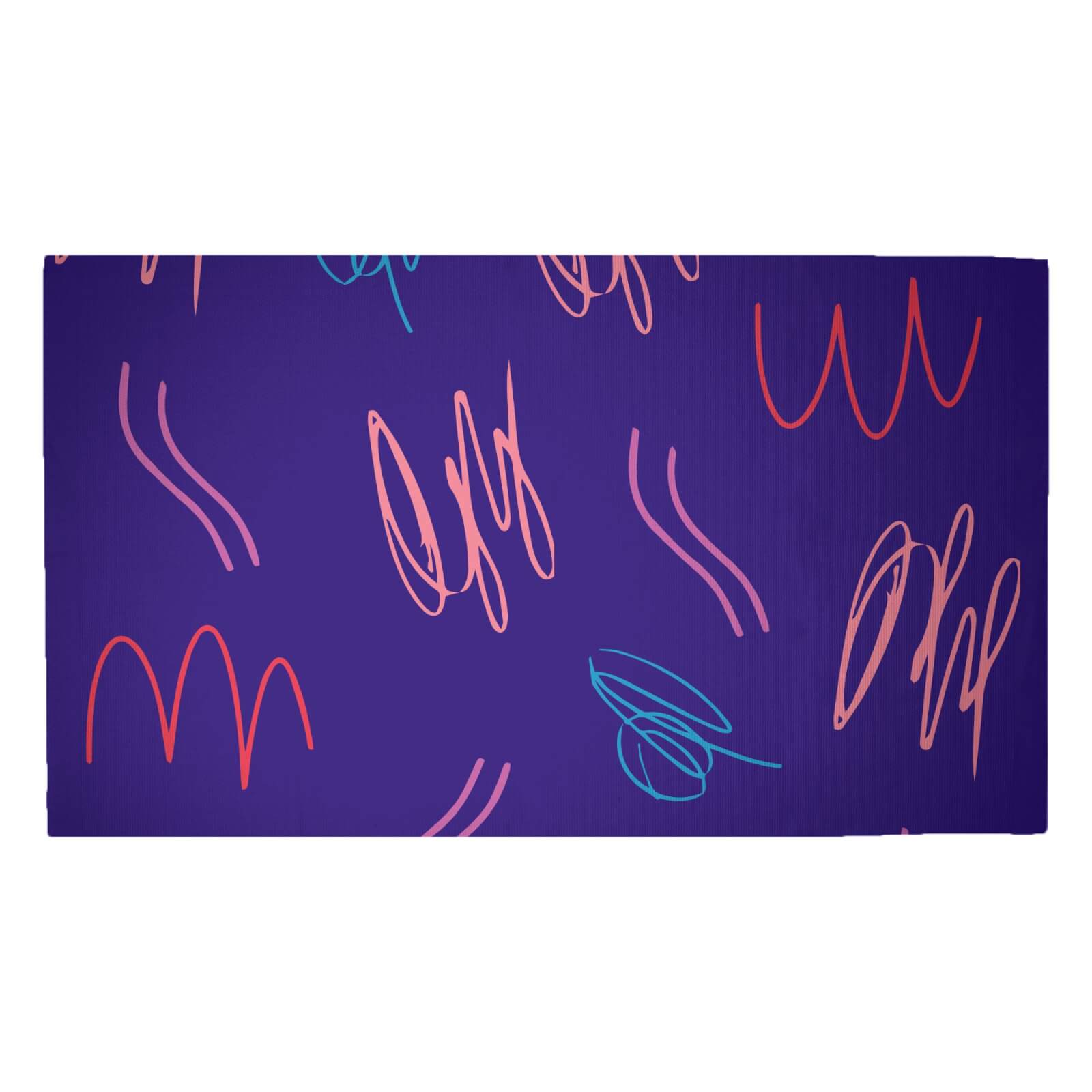 Scribble Art Woven Rug - Medium