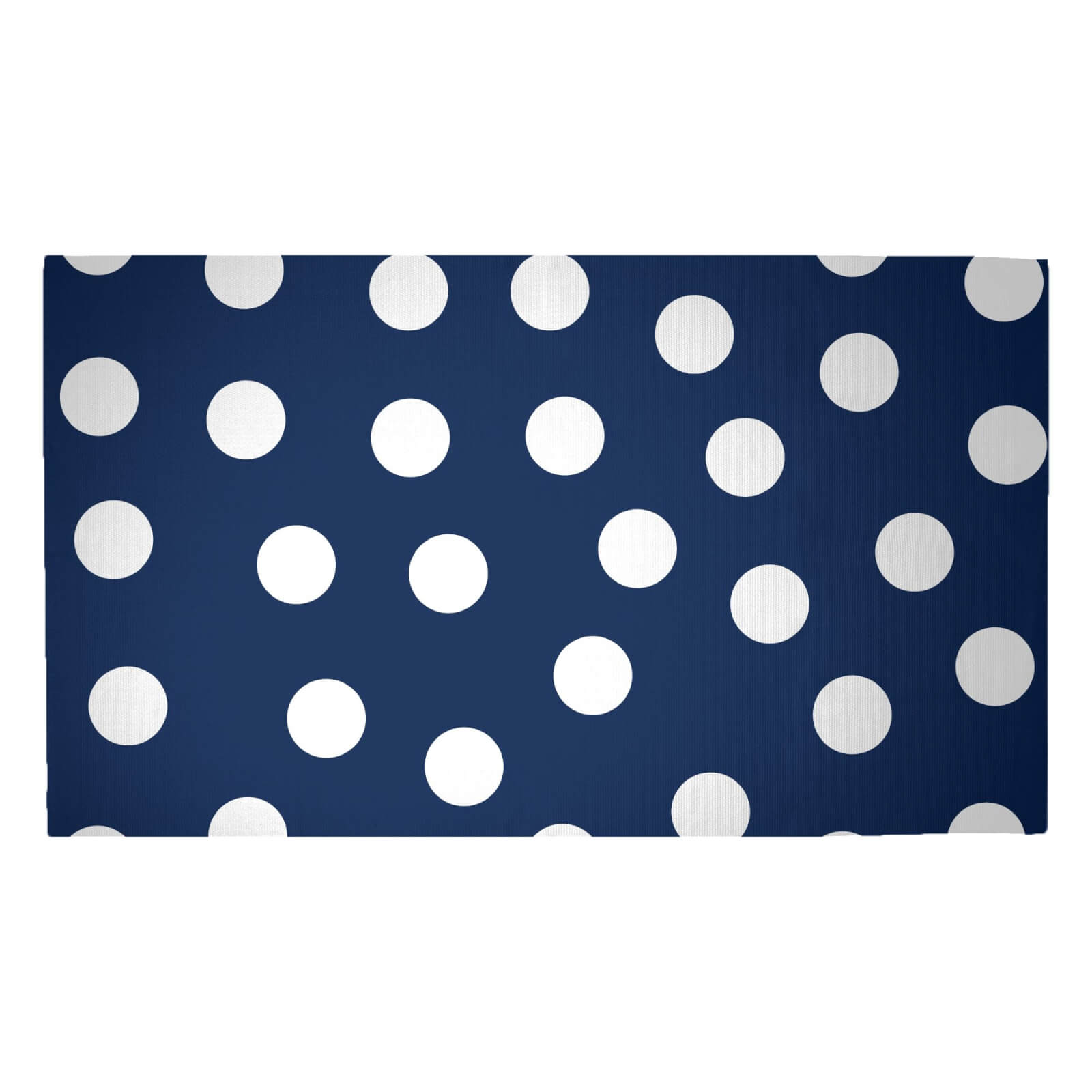 Navy Polka Dots Woven Rug - Medium