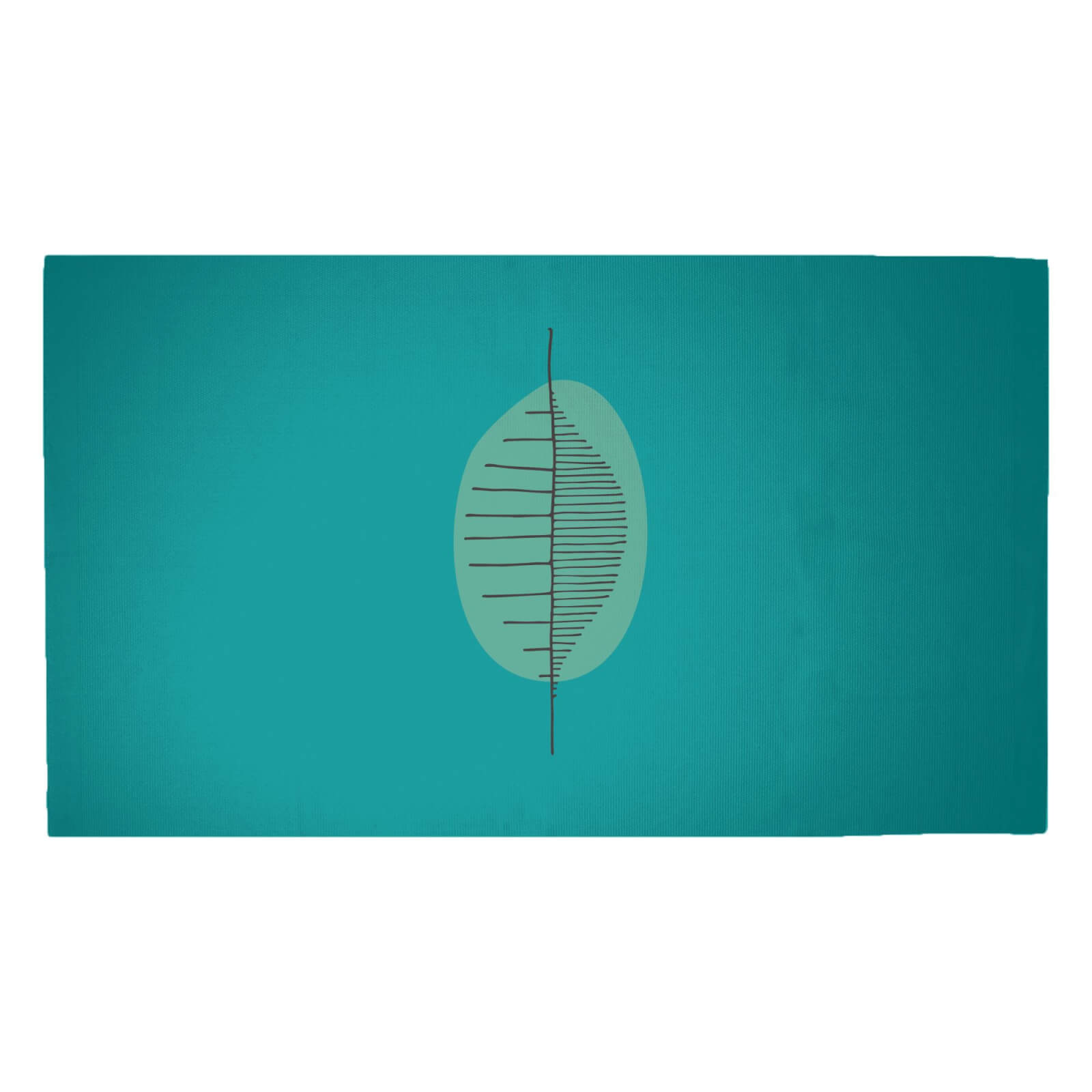 Abstract Leaf Woven Rug - Medium
