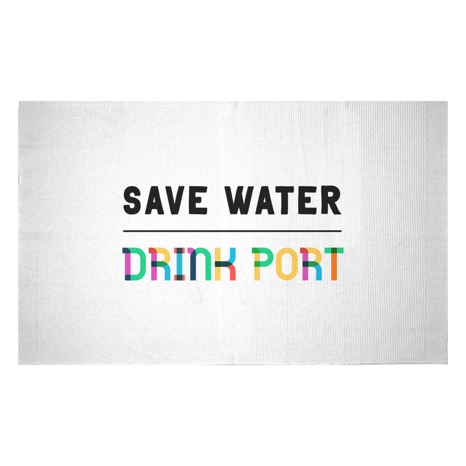 Save Water, Drink Port Woven Rug - Small