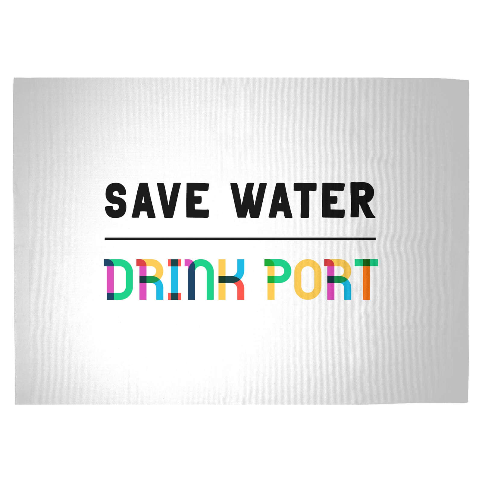 Save Water, Drink Port Woven Rug - Large