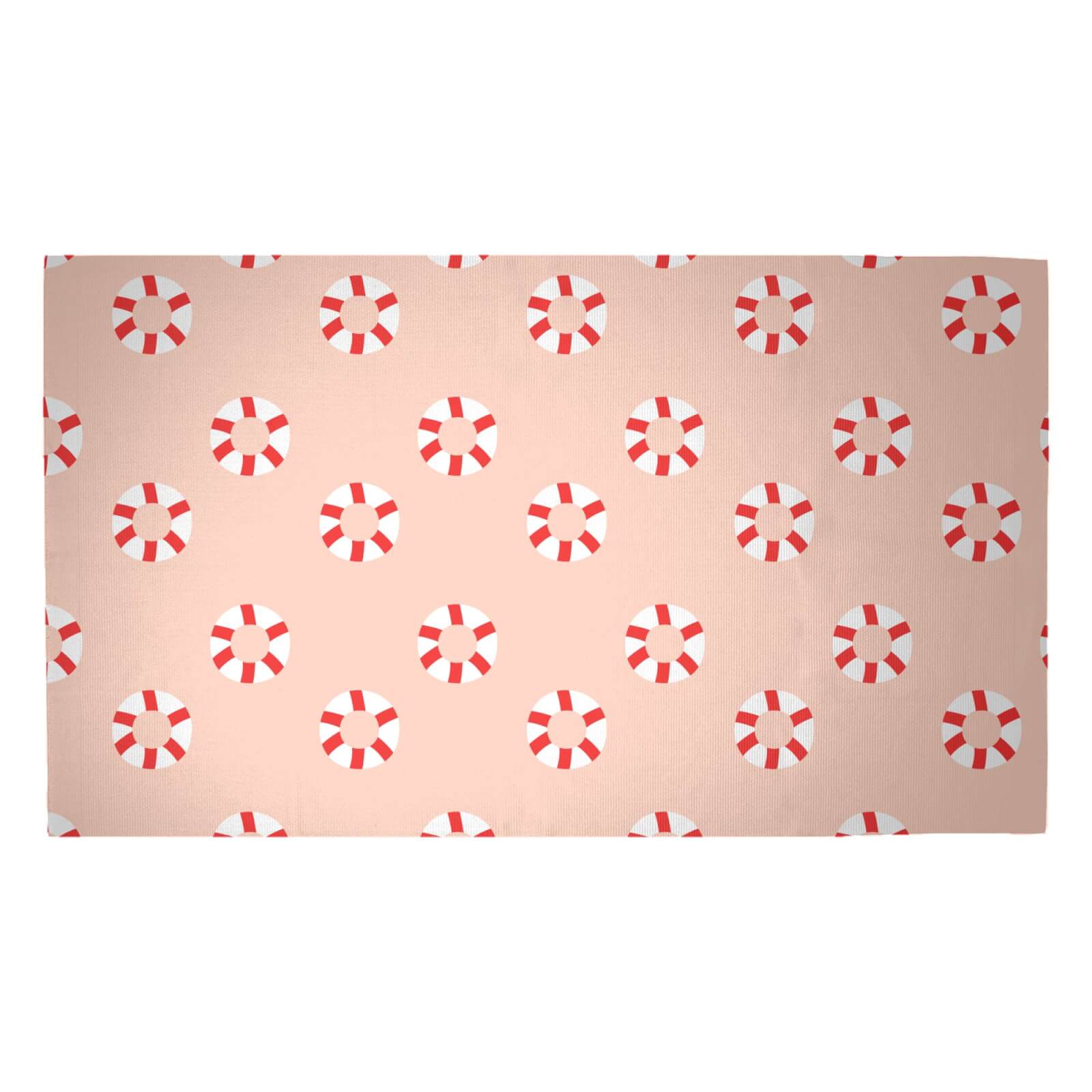 Rubber Ring Pattern Woven Rug - Medium