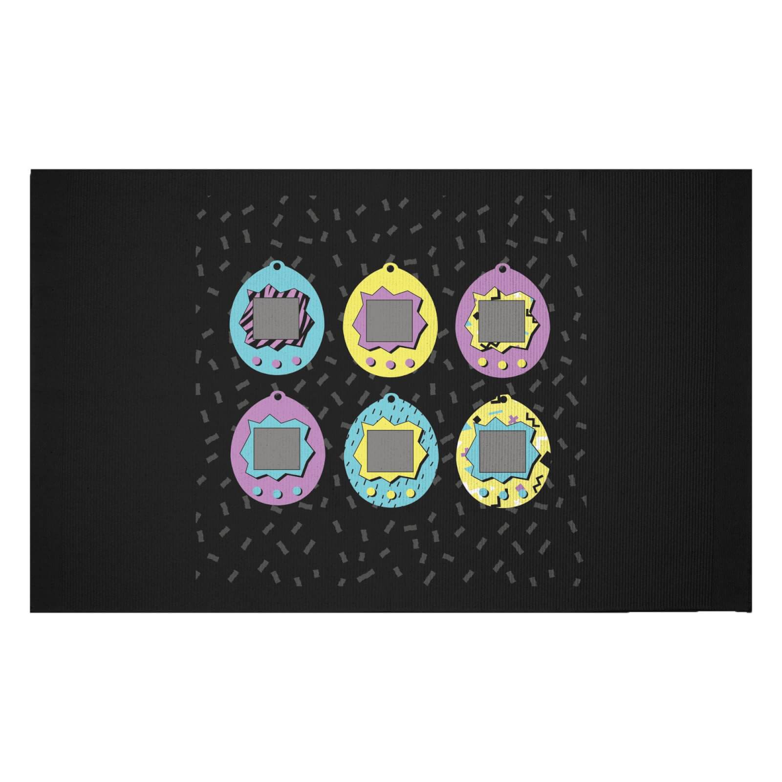 Tamagotchi Graphic Woven Rug - Small