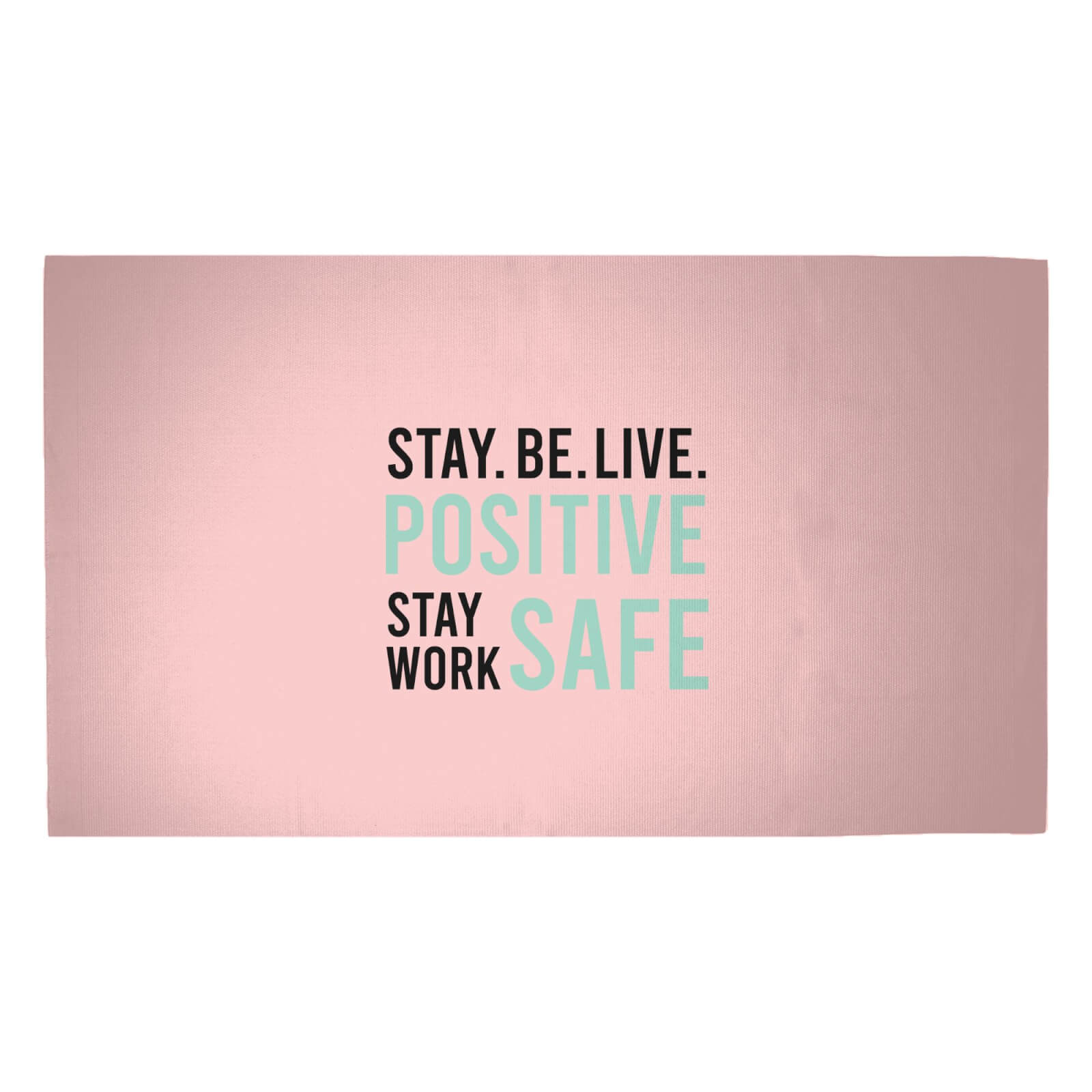 Be Stay Live Positive Woven Rug - Medium