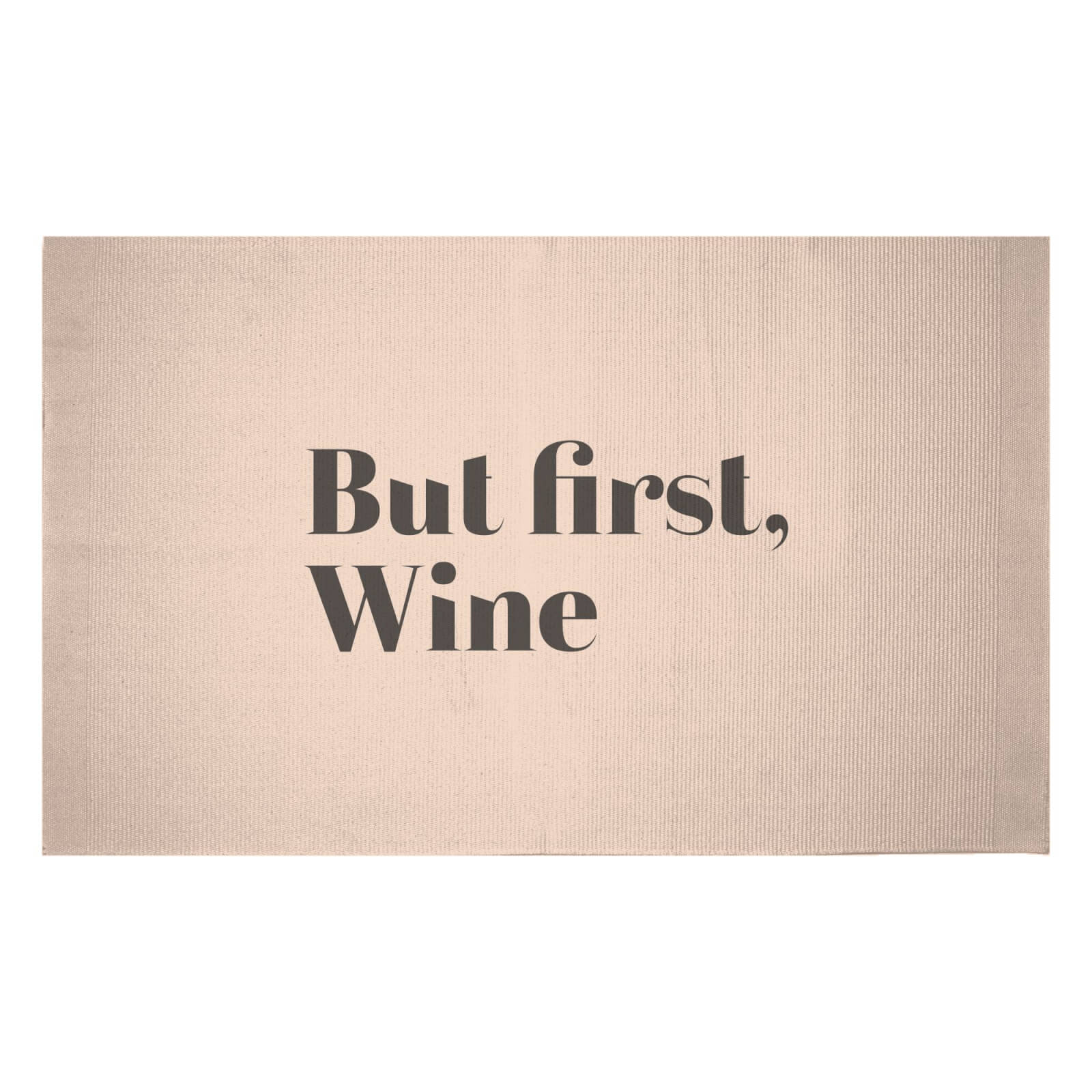 But First, Wine Woven Rug - Small