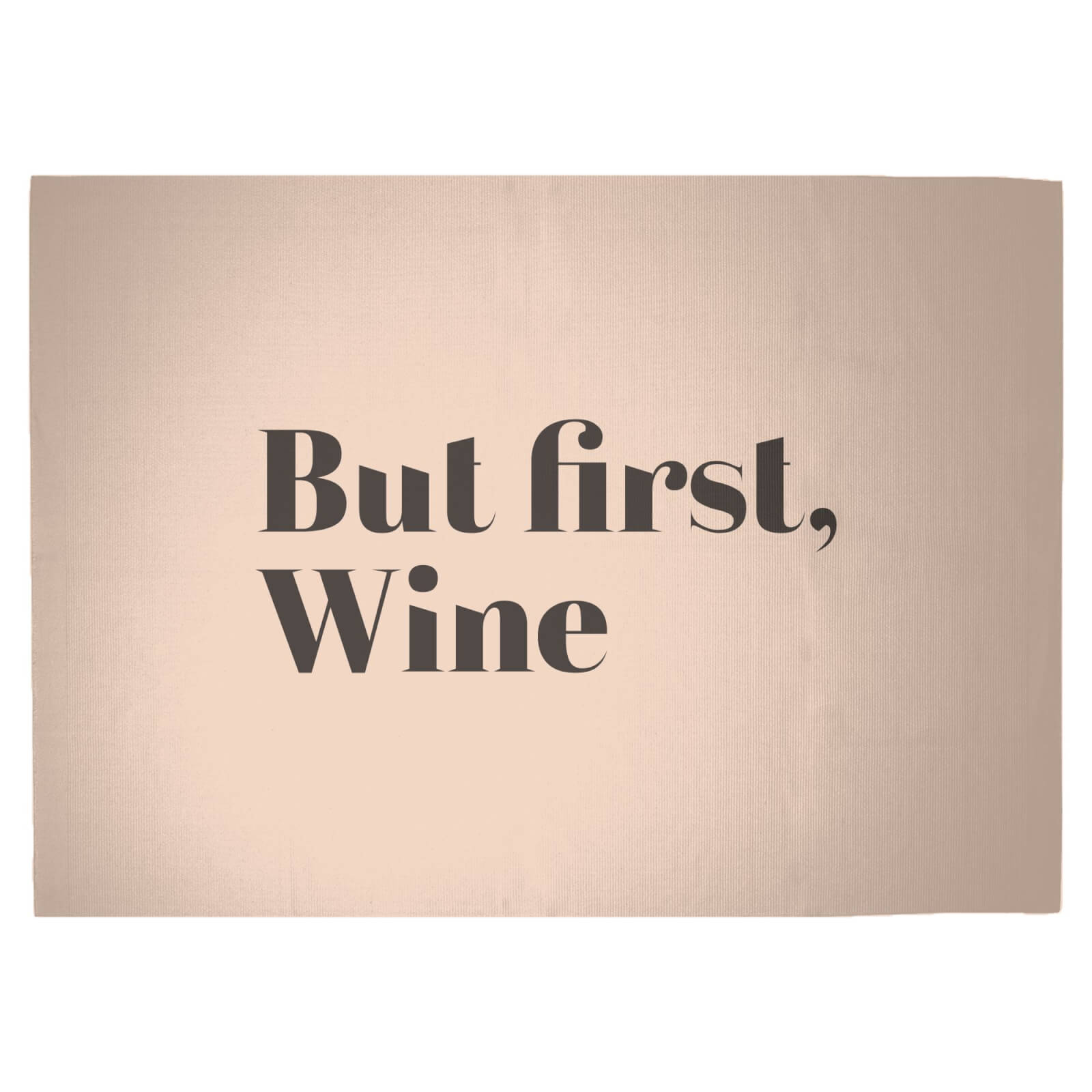 But First, Wine Woven Rug - Large