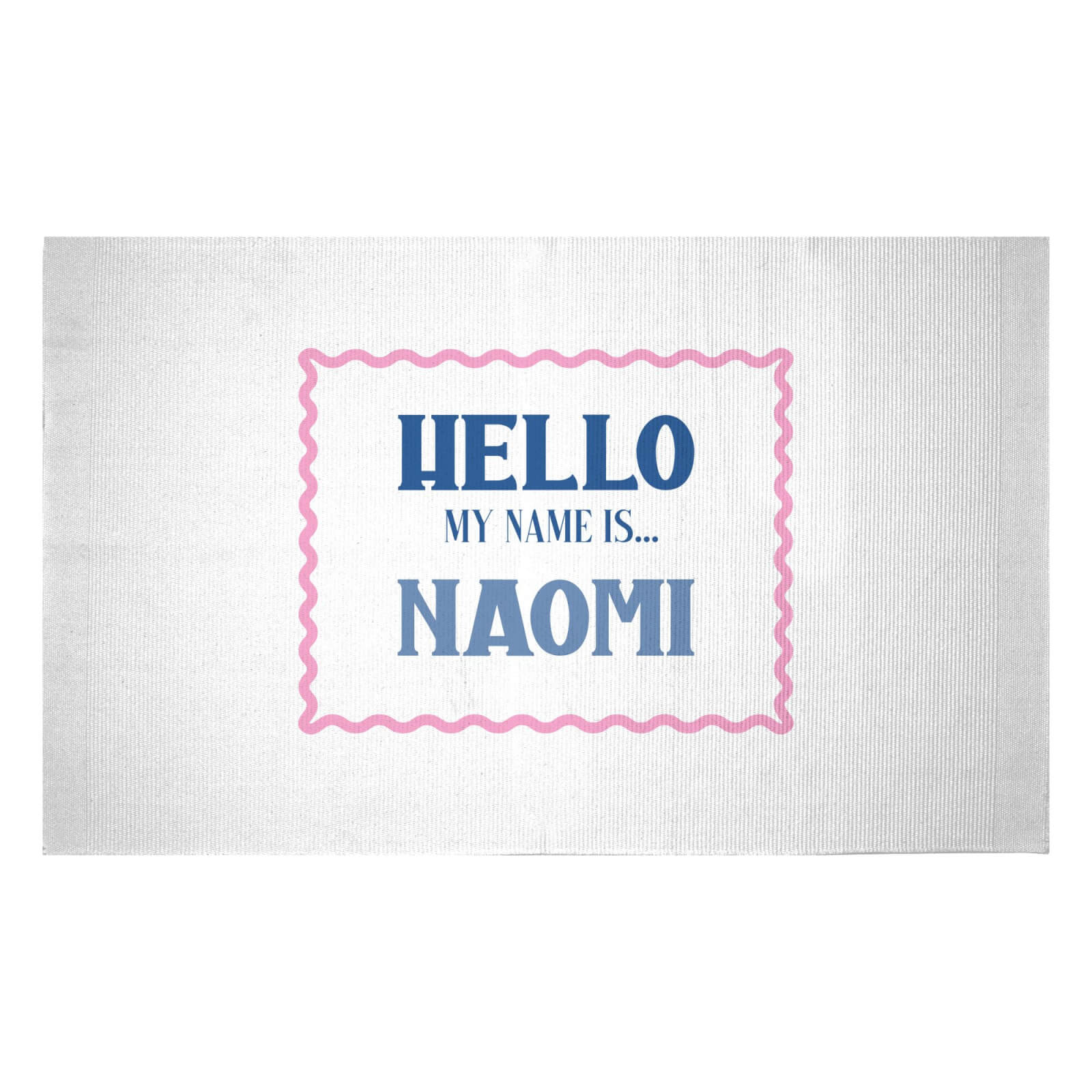 Hello My Name Is Naomi Woven Rug - Small
