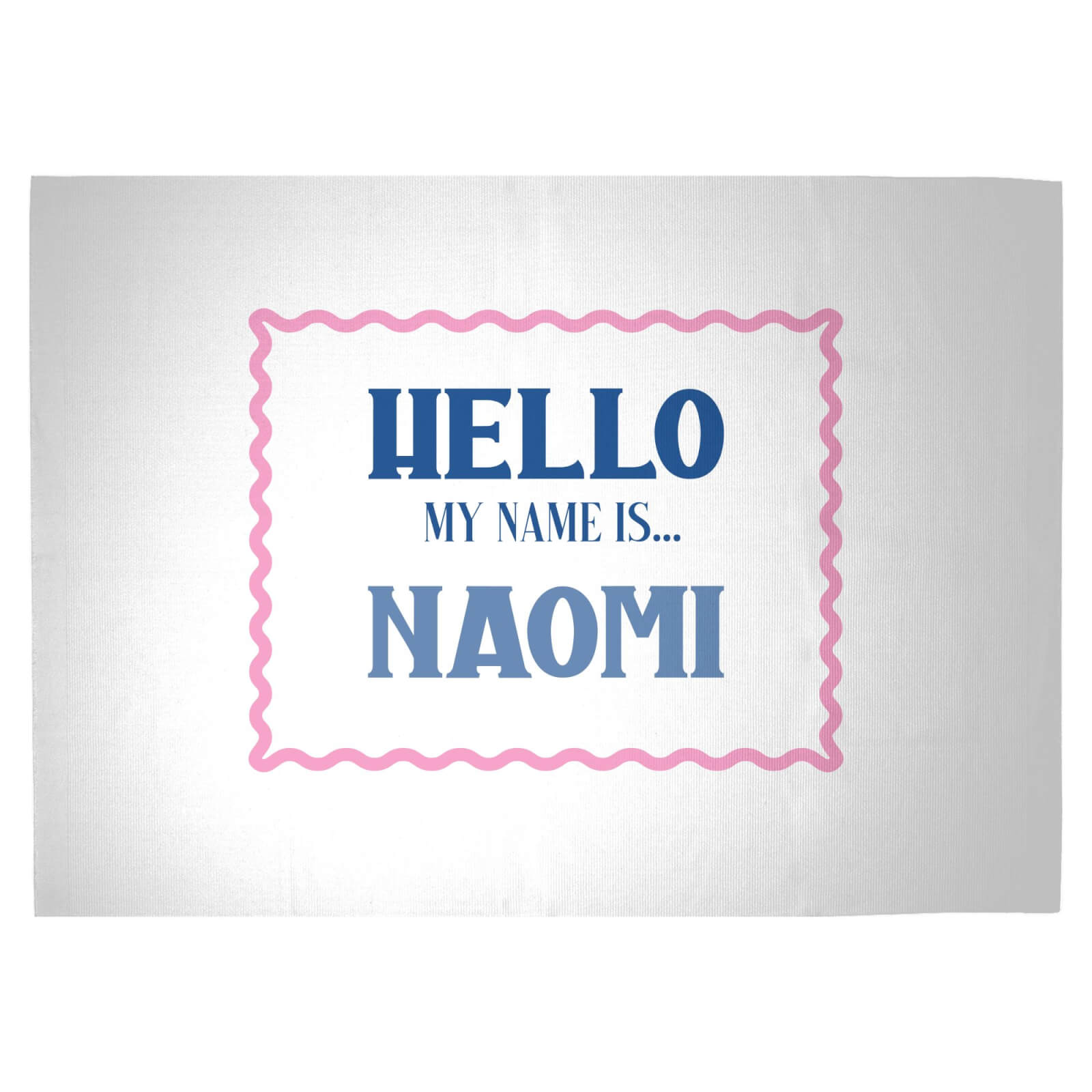 Hello My Name Is Naomi Woven Rug - Large