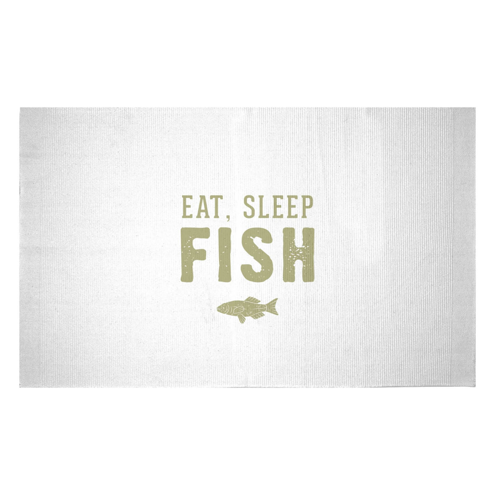Eat, Sleep, Fish Woven Rug - Small