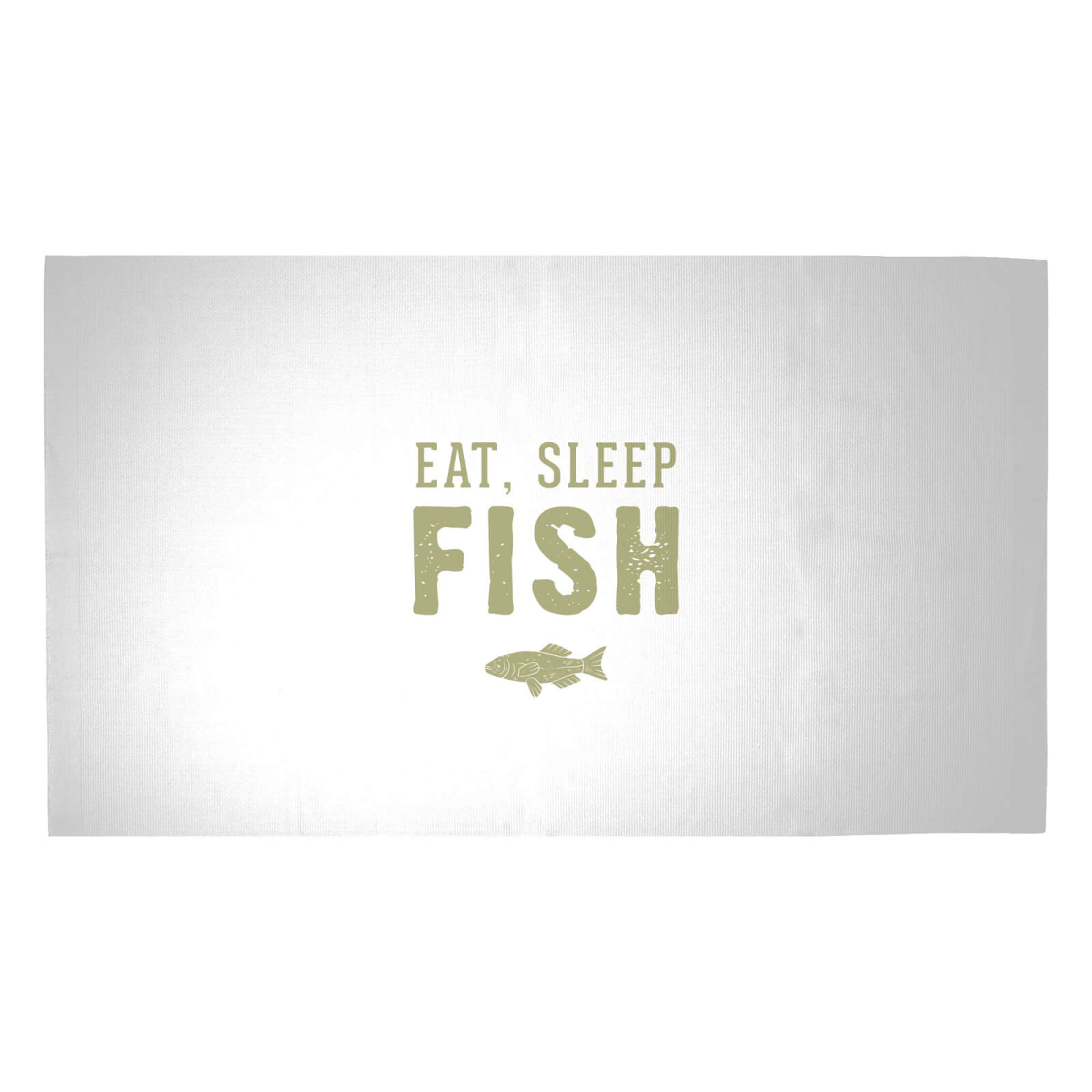 Eat, Sleep, Fish Woven Rug - Medium