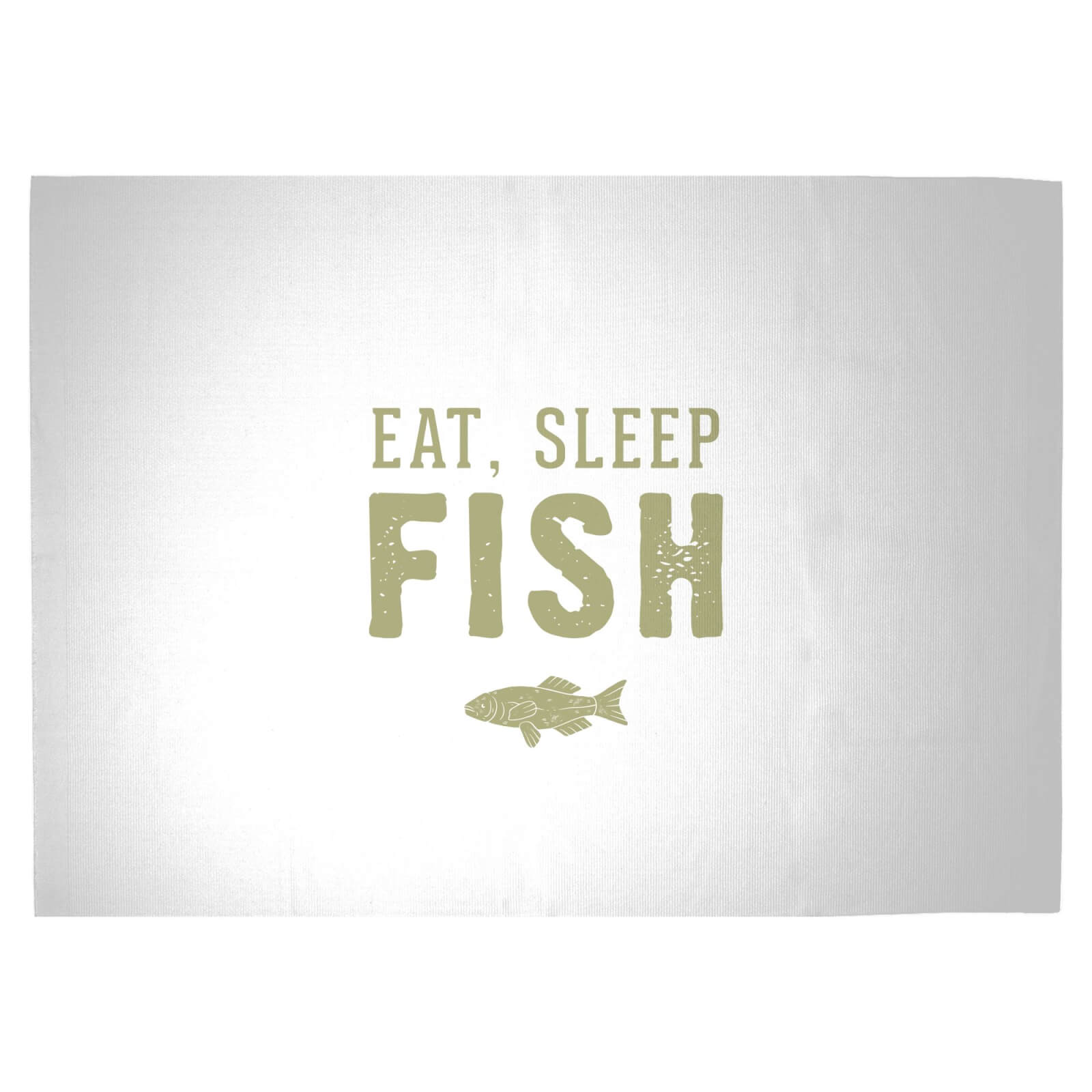 Eat, Sleep, Fish Woven Rug - Large