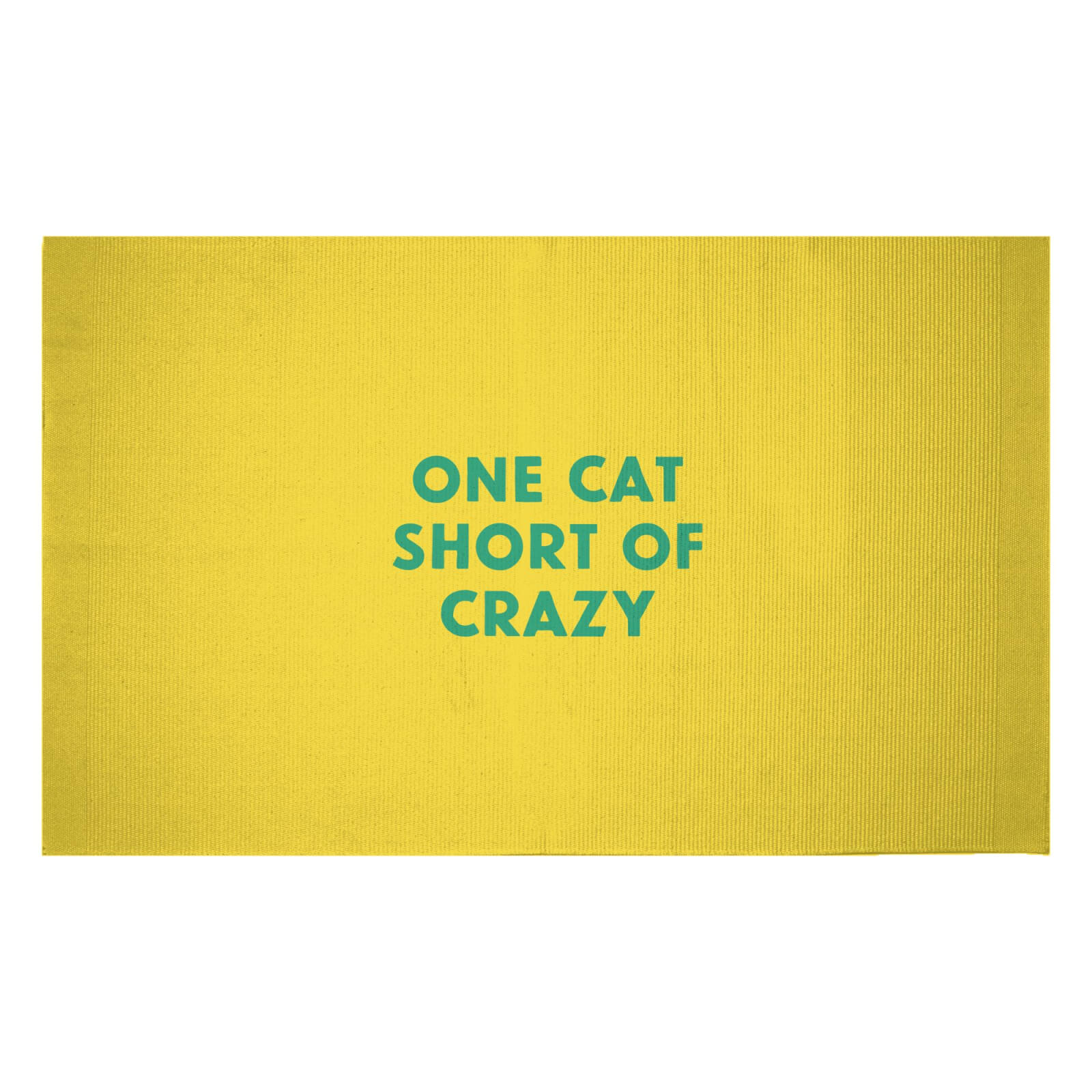 One Cat Short Of Crazy Woven Rug - Small