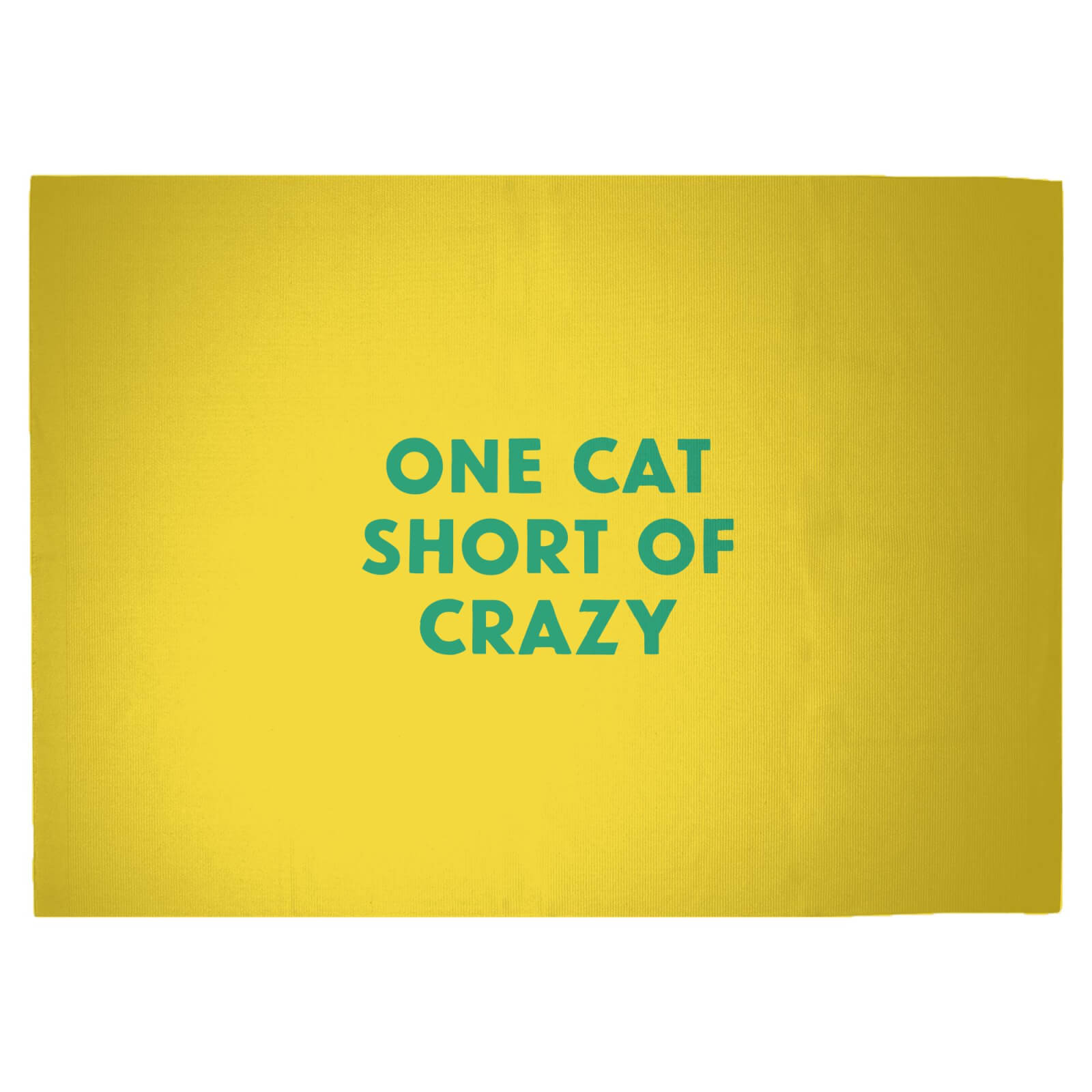 One Cat Short Of Crazy Woven Rug - Large