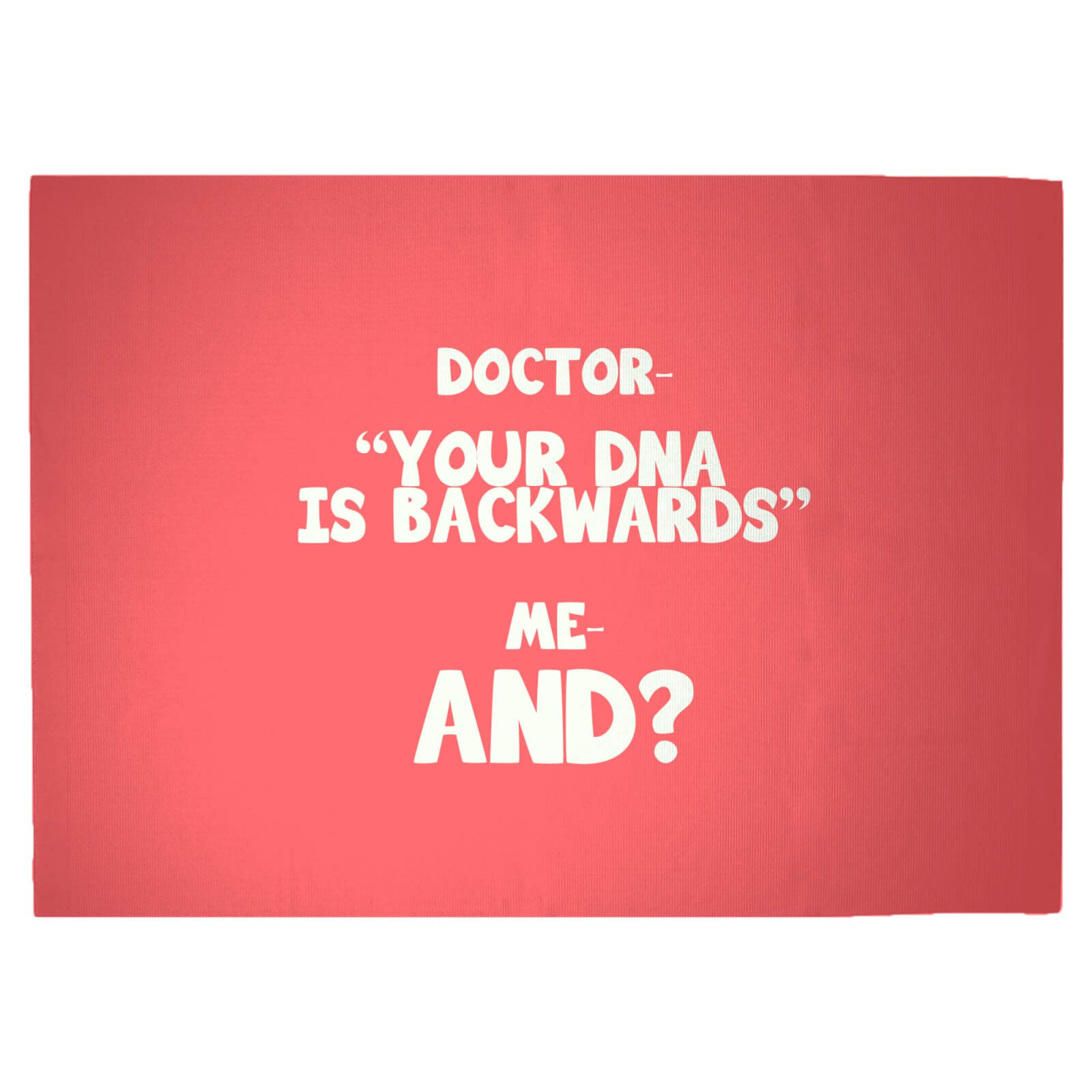 DNA Joke Woven Rug - Large