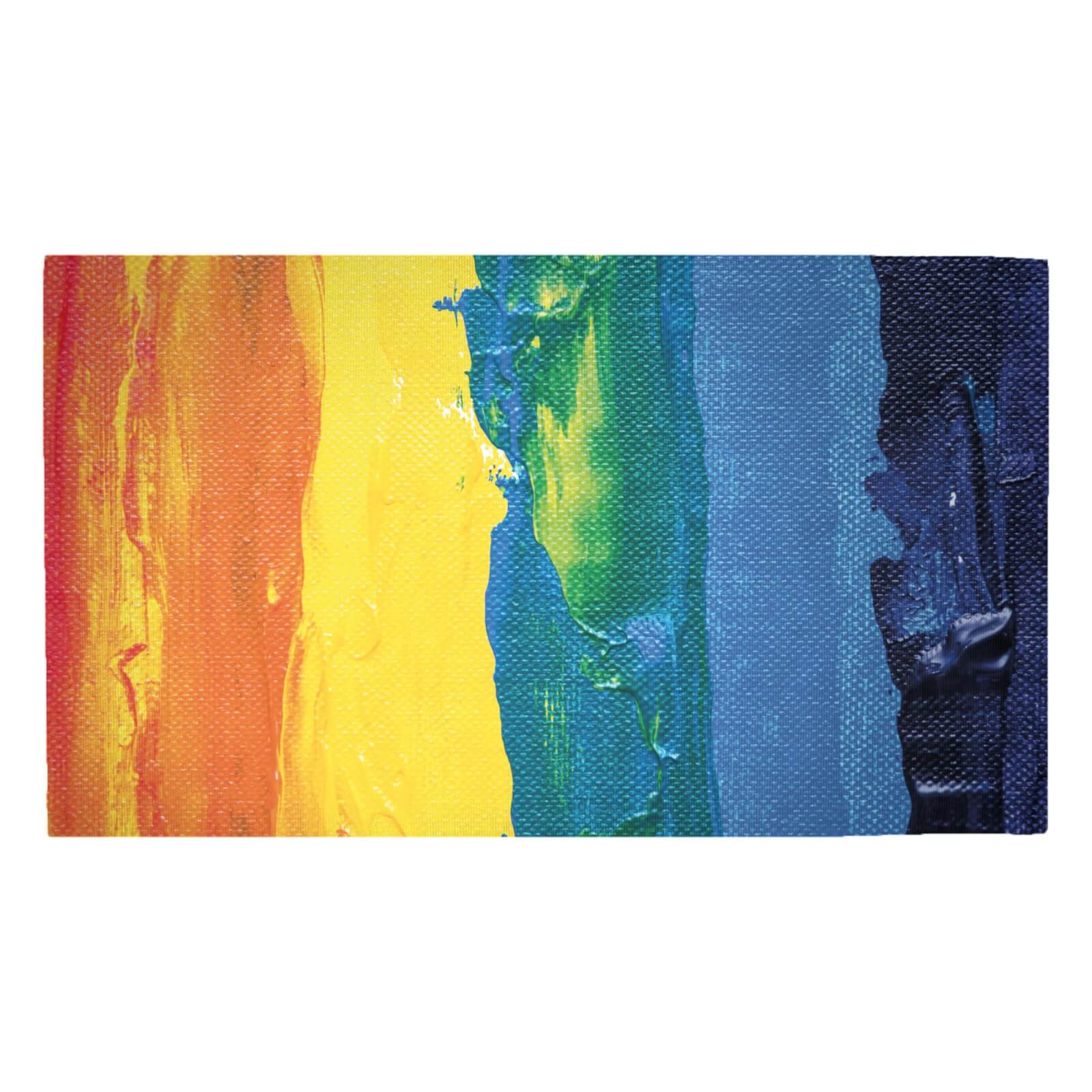 Acrylic Rainbow Woven Rug - Medium