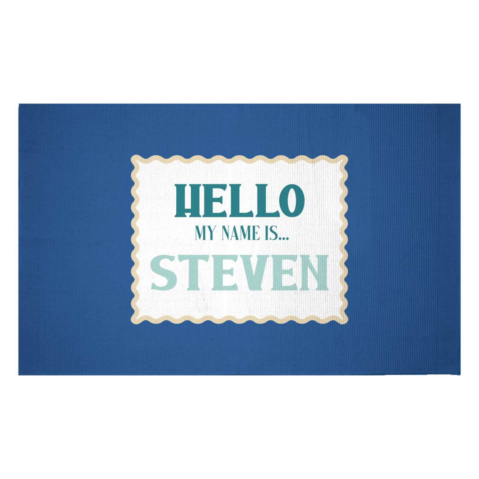 Hello, My Name Is Steven Woven Rug - Small