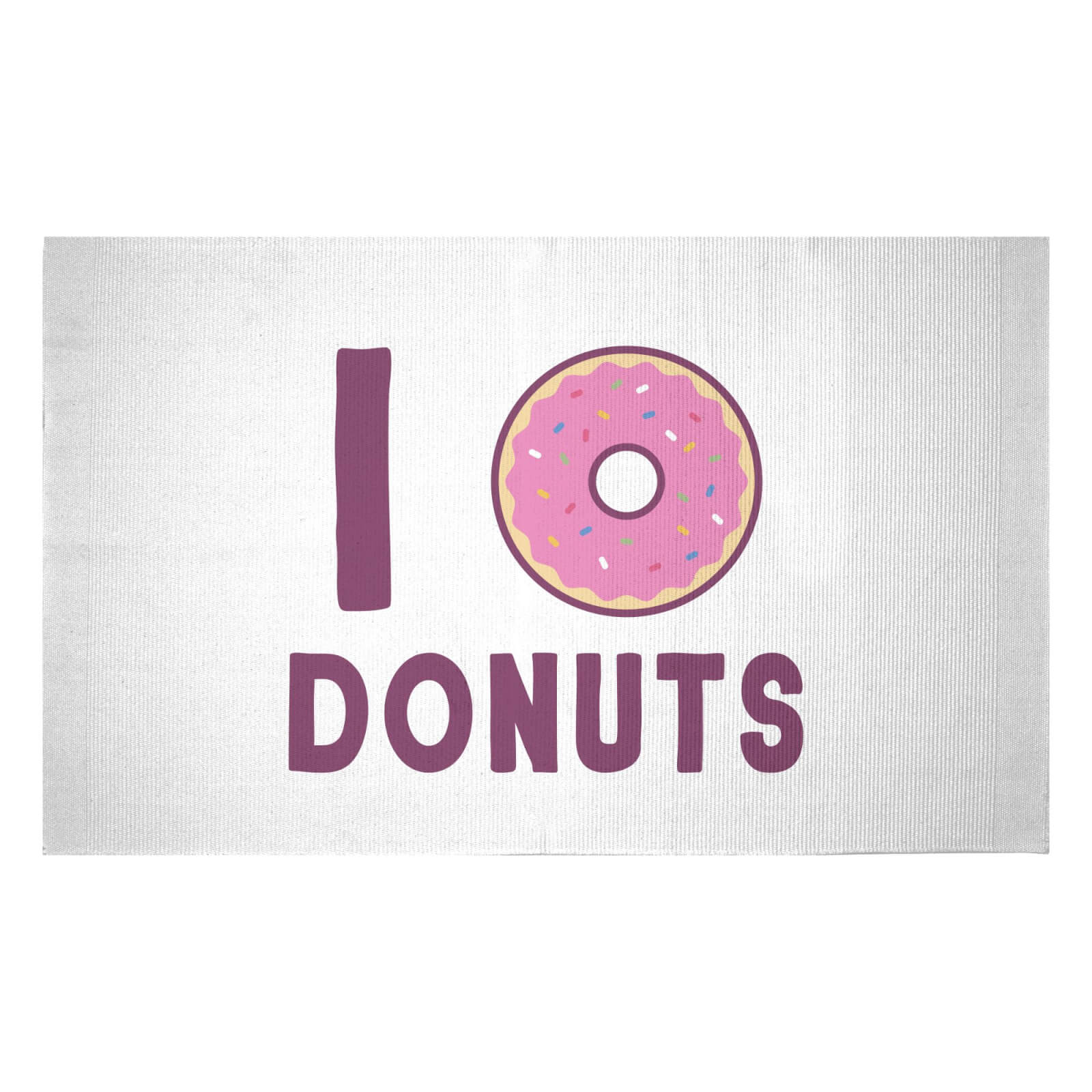 I Heart Donuts Woven Rug - Small