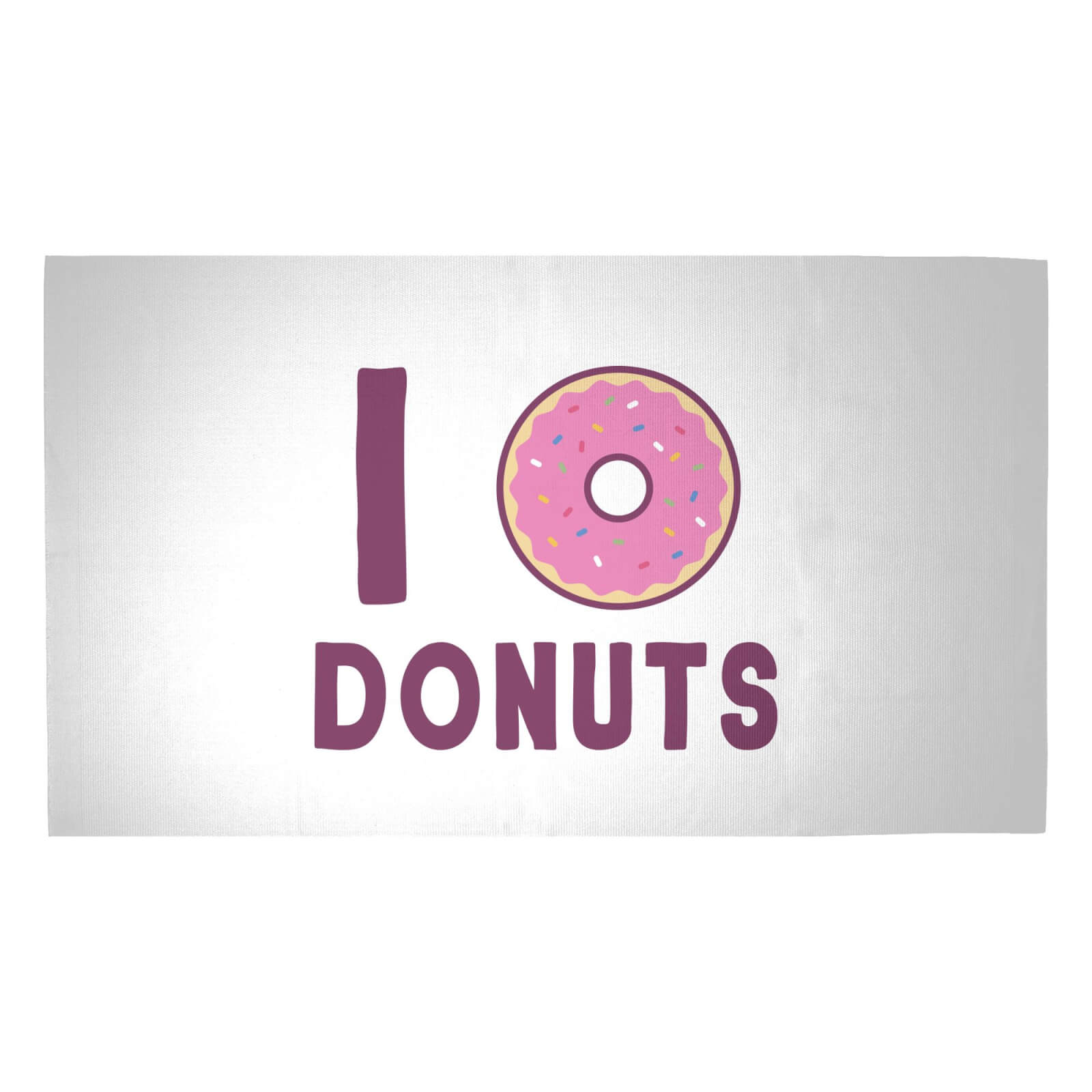 I Heart Donuts Woven Rug - Medium