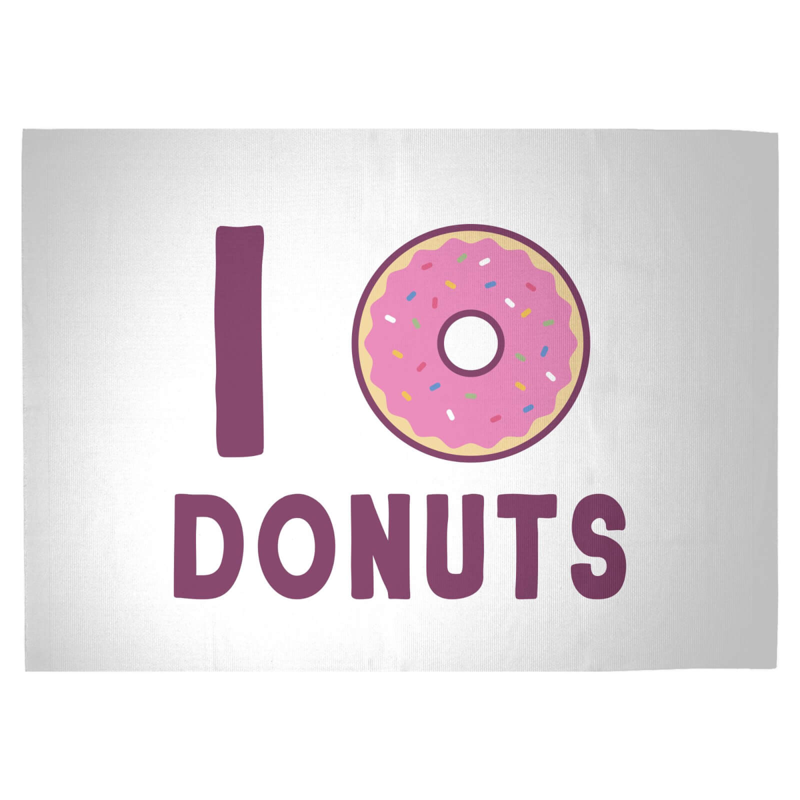 I Heart Donuts Woven Rug - Large