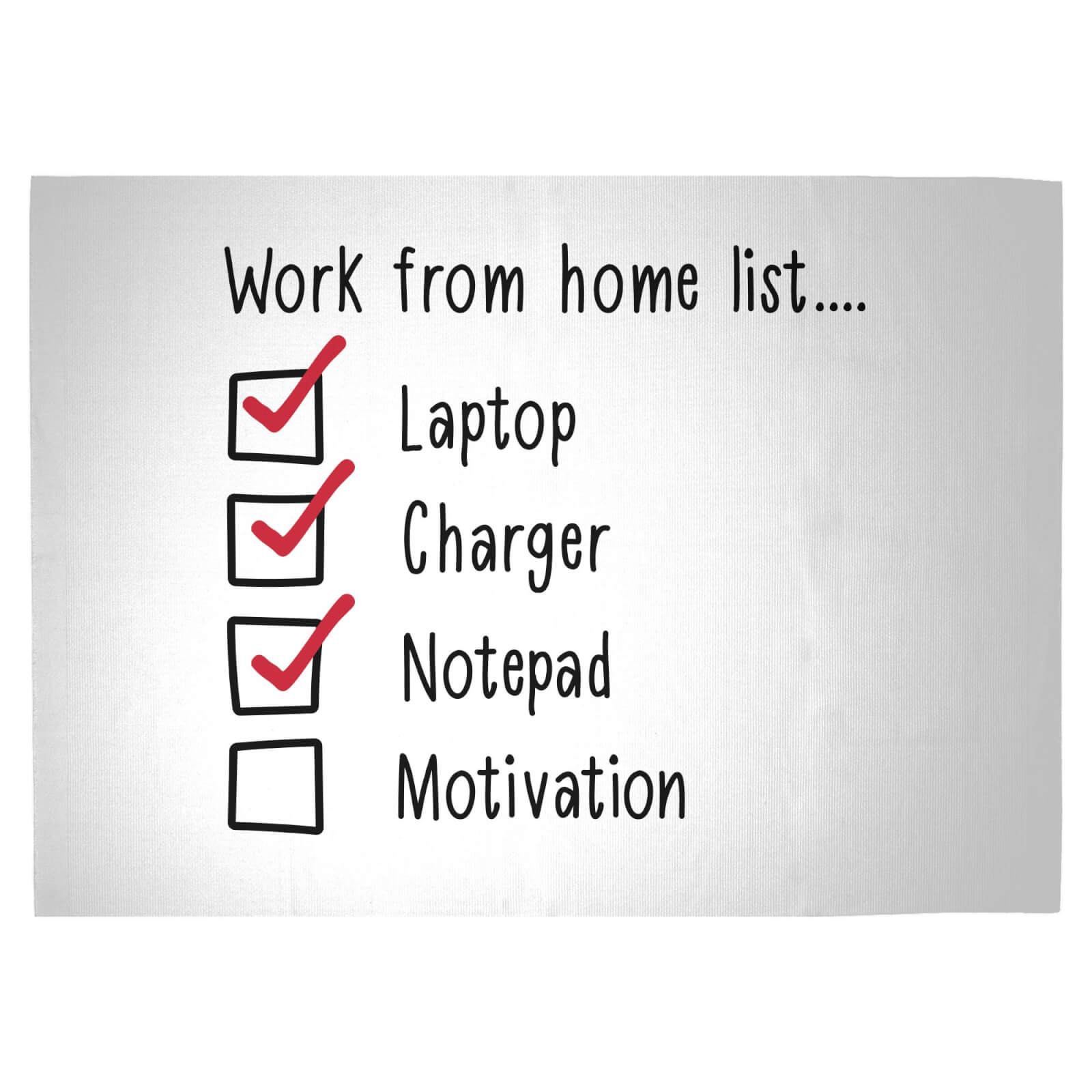 Lacking Motivation Woven Rug - Large