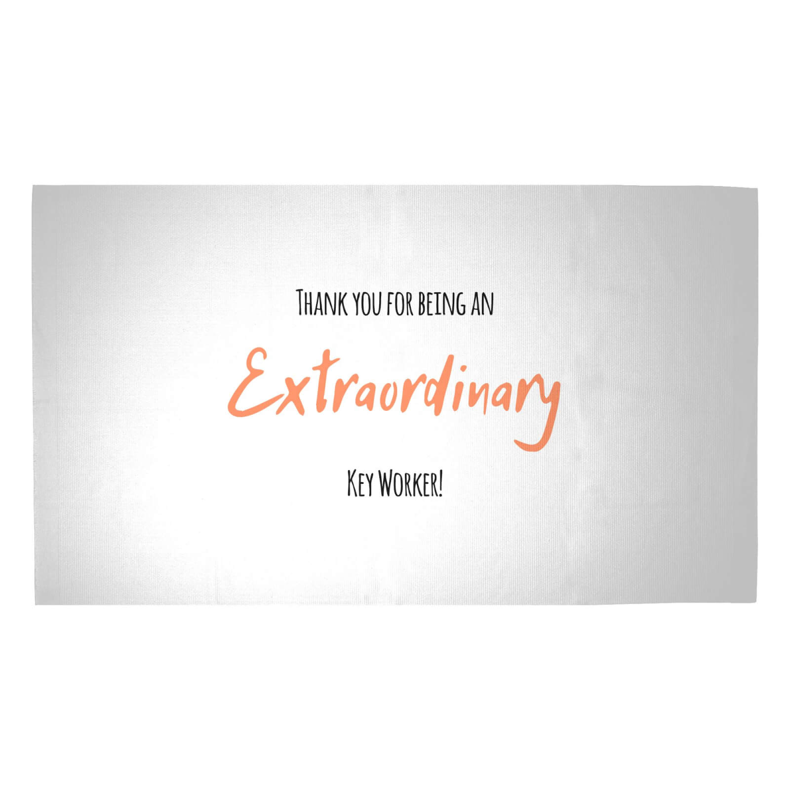 Thank You For Being An Extraordinary Key Worker! Woven Rug - Medium