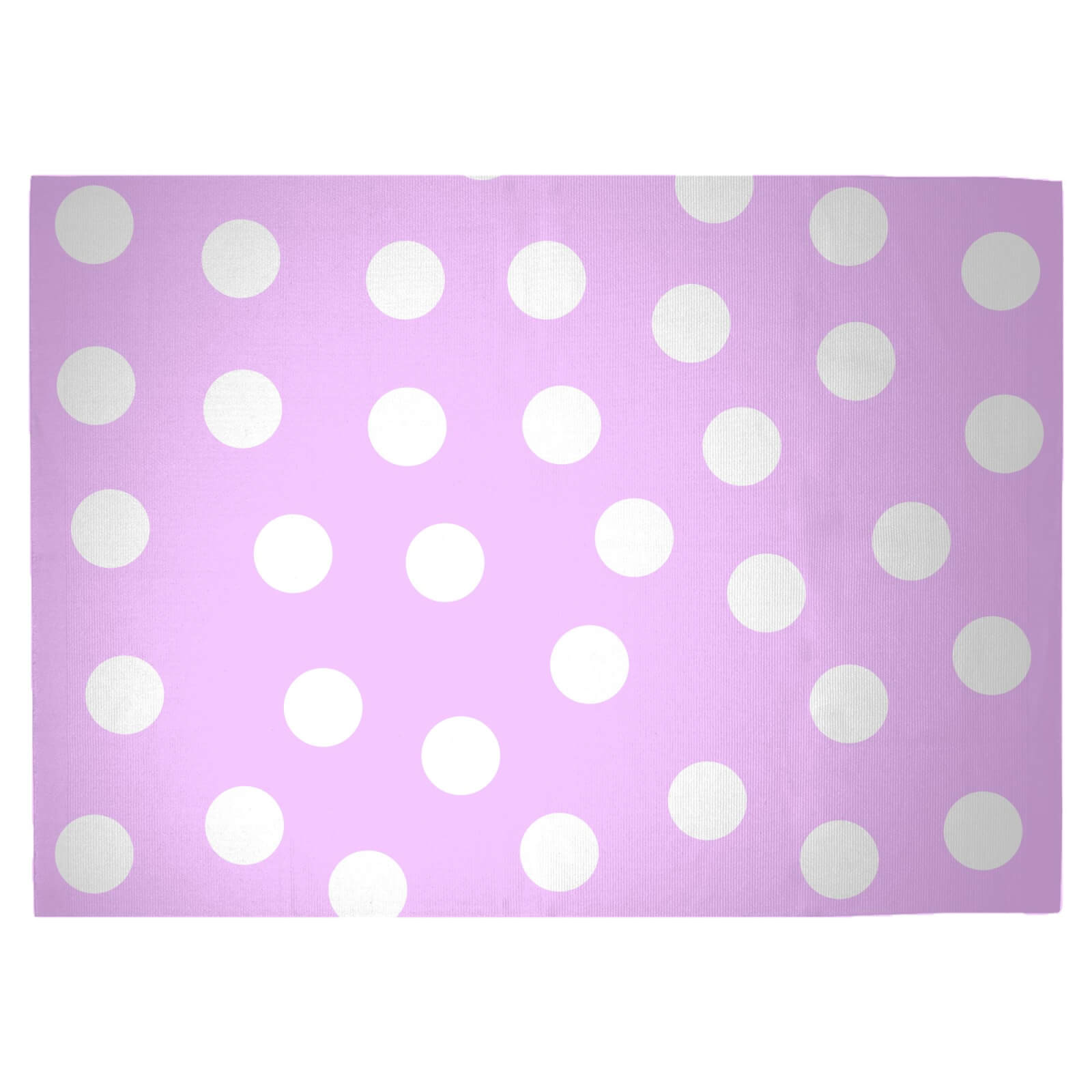Light Pink Polka Dots Woven Rug - Large