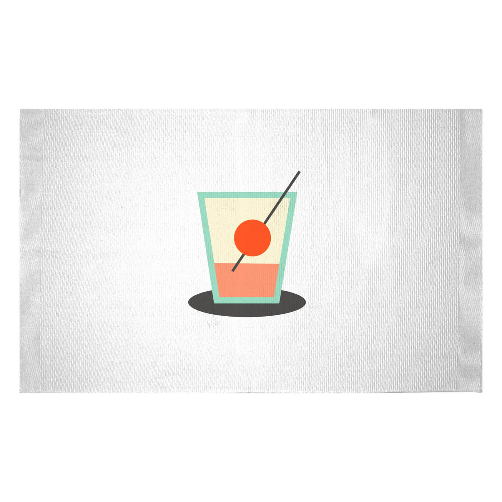 Whiskey Glass Woven Rug - Small