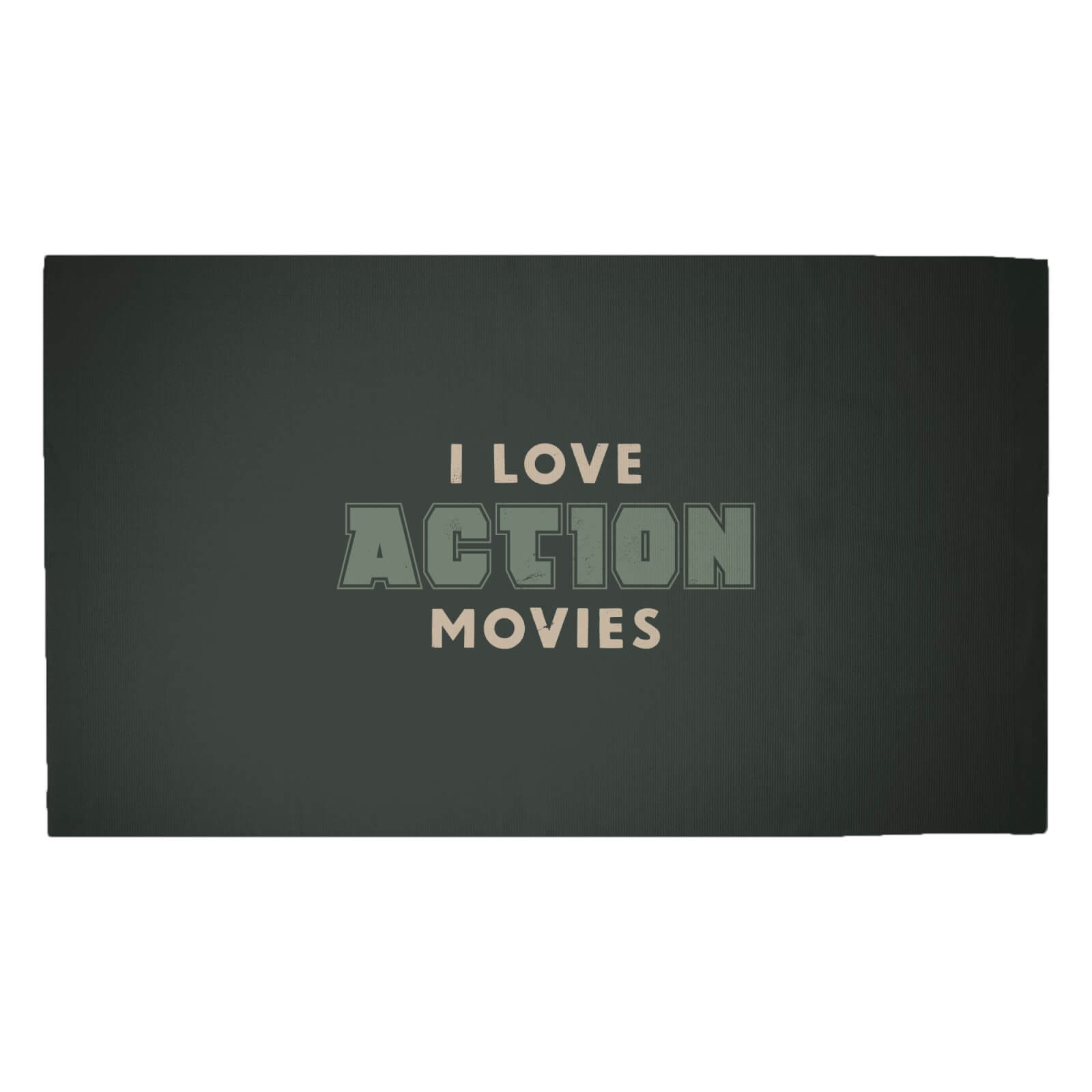 I Love Action Movies Woven Rug - Medium